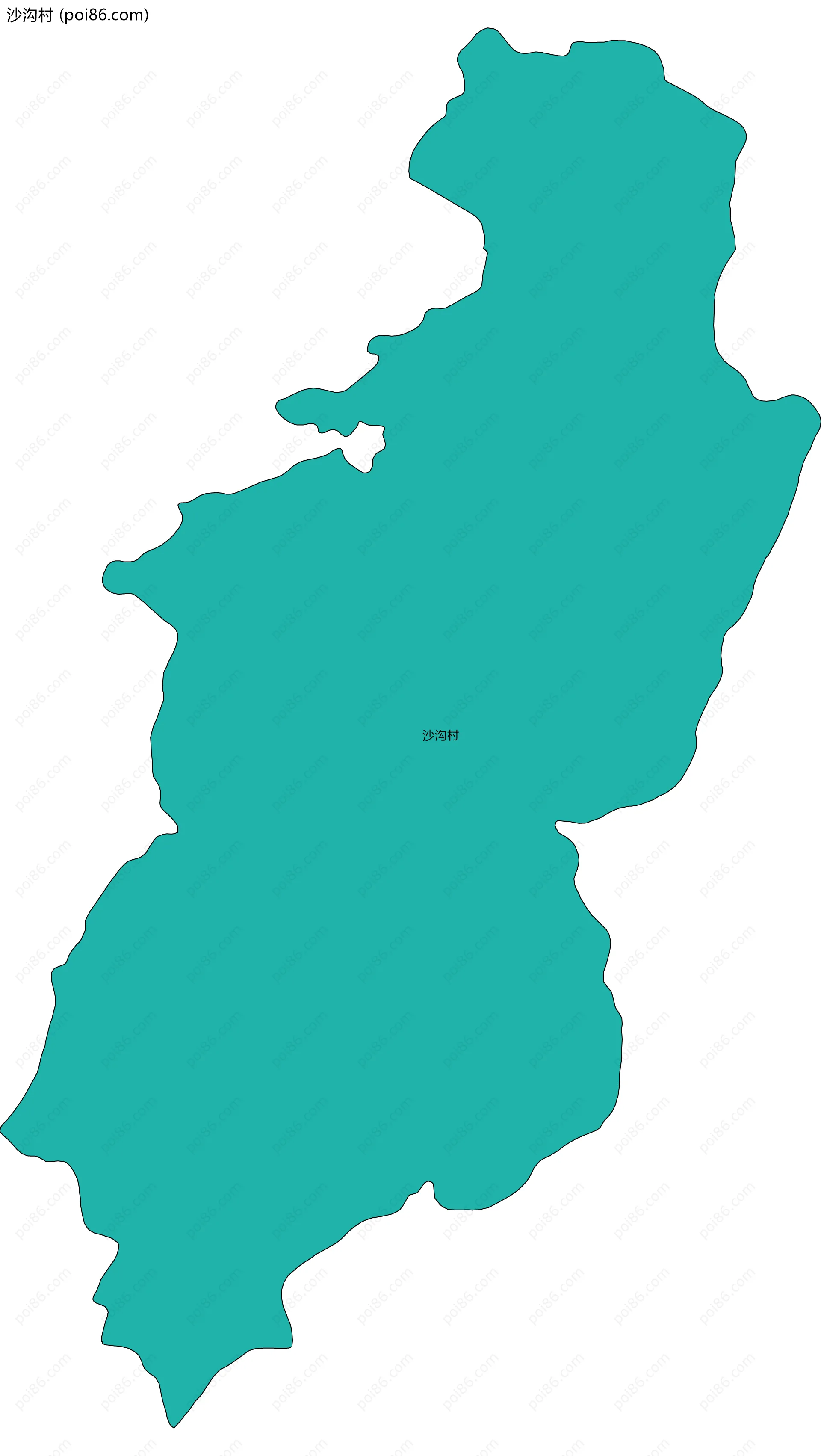 沙沟村边界地图