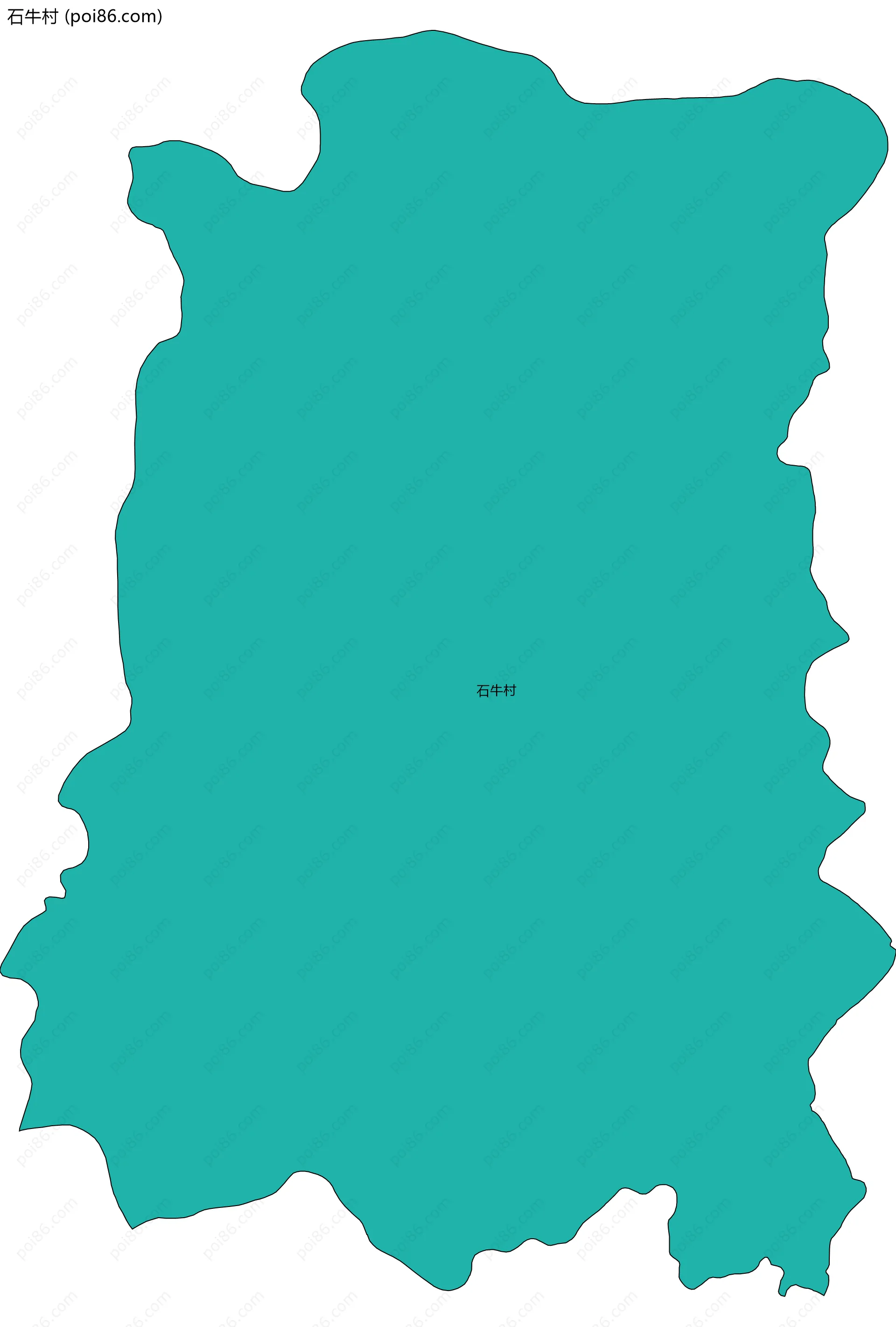 石牛村边界地图