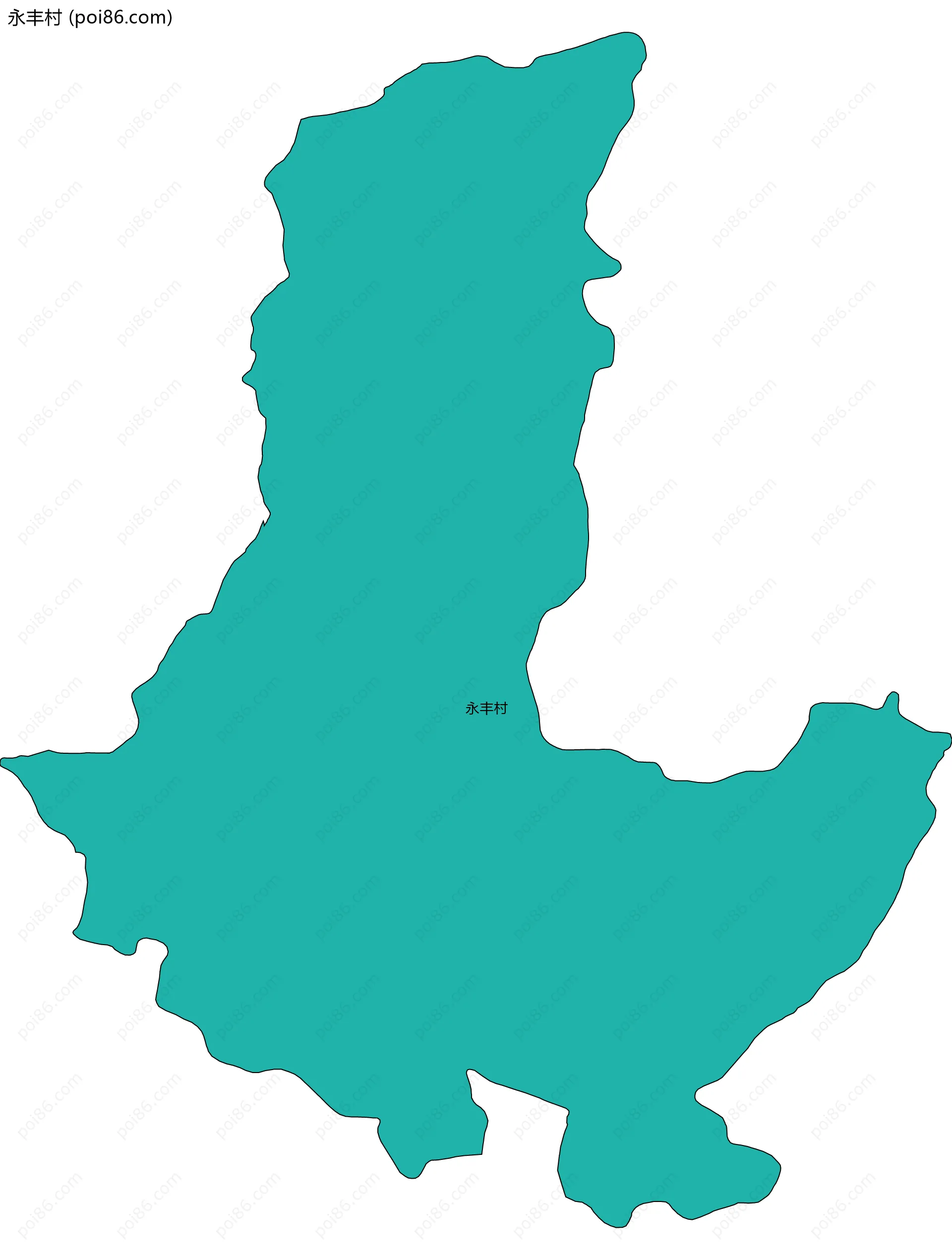 永丰村边界地图