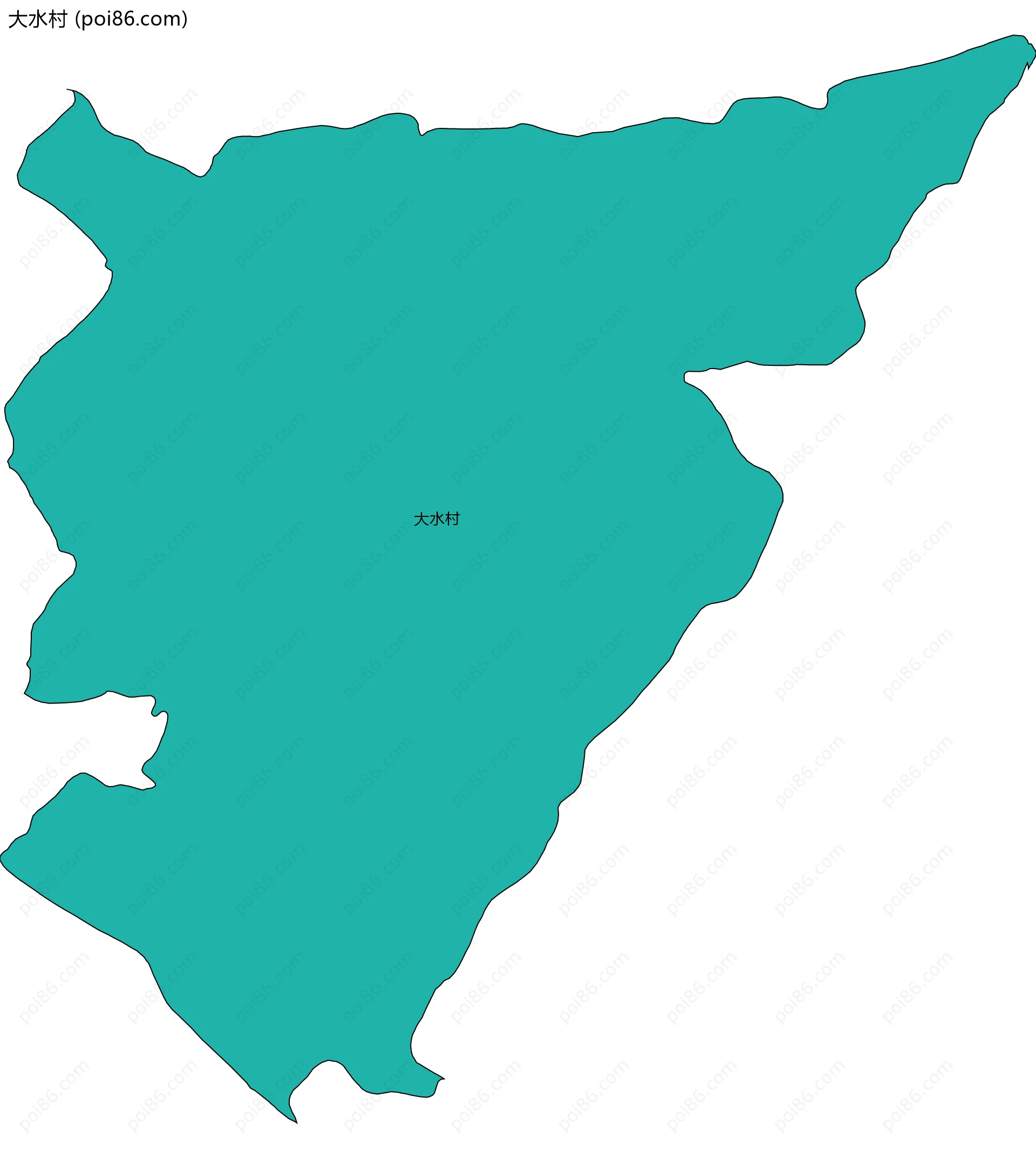 大水村边界地图