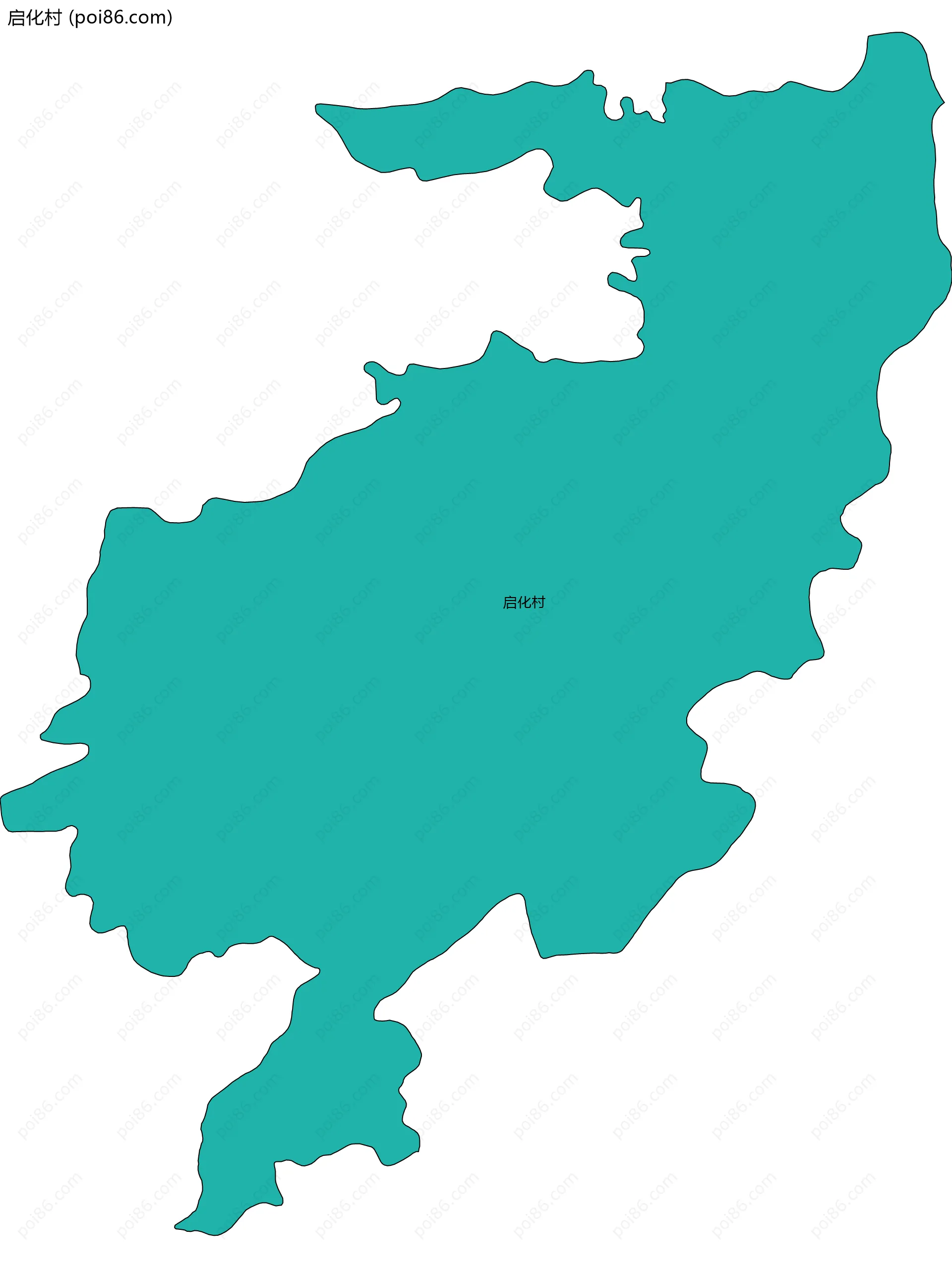 启化村边界地图