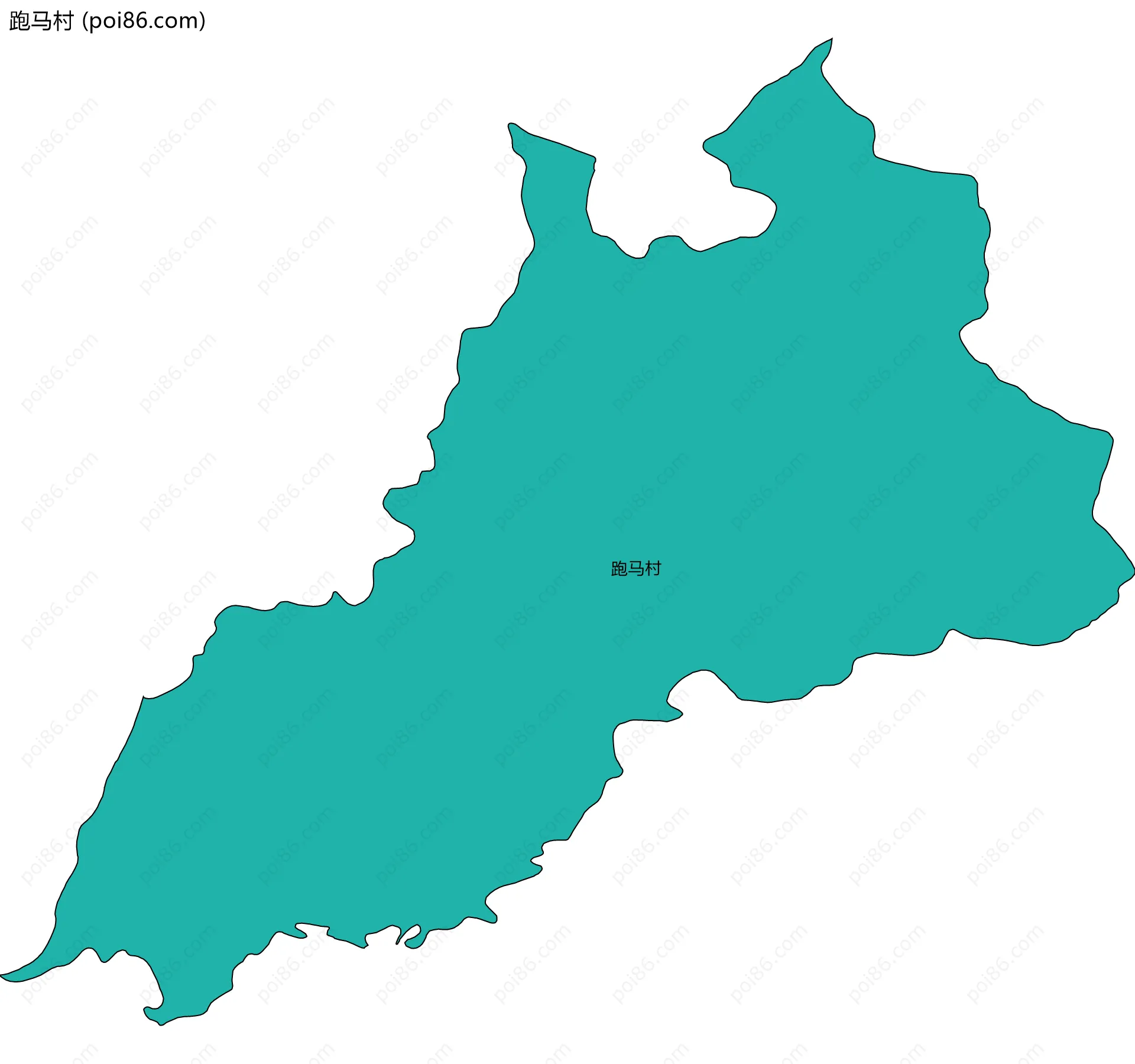 跑马村边界地图
