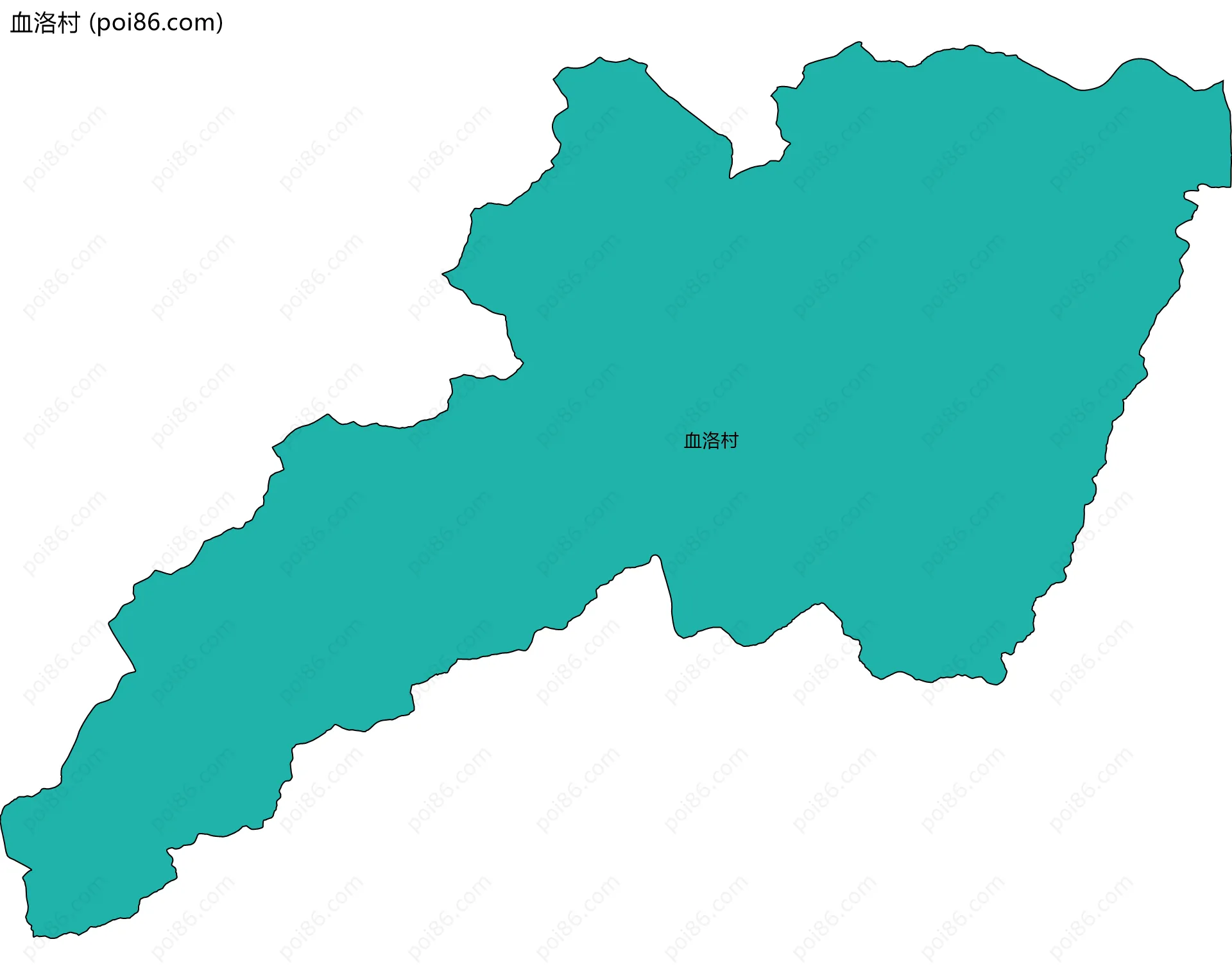 血洛村边界地图