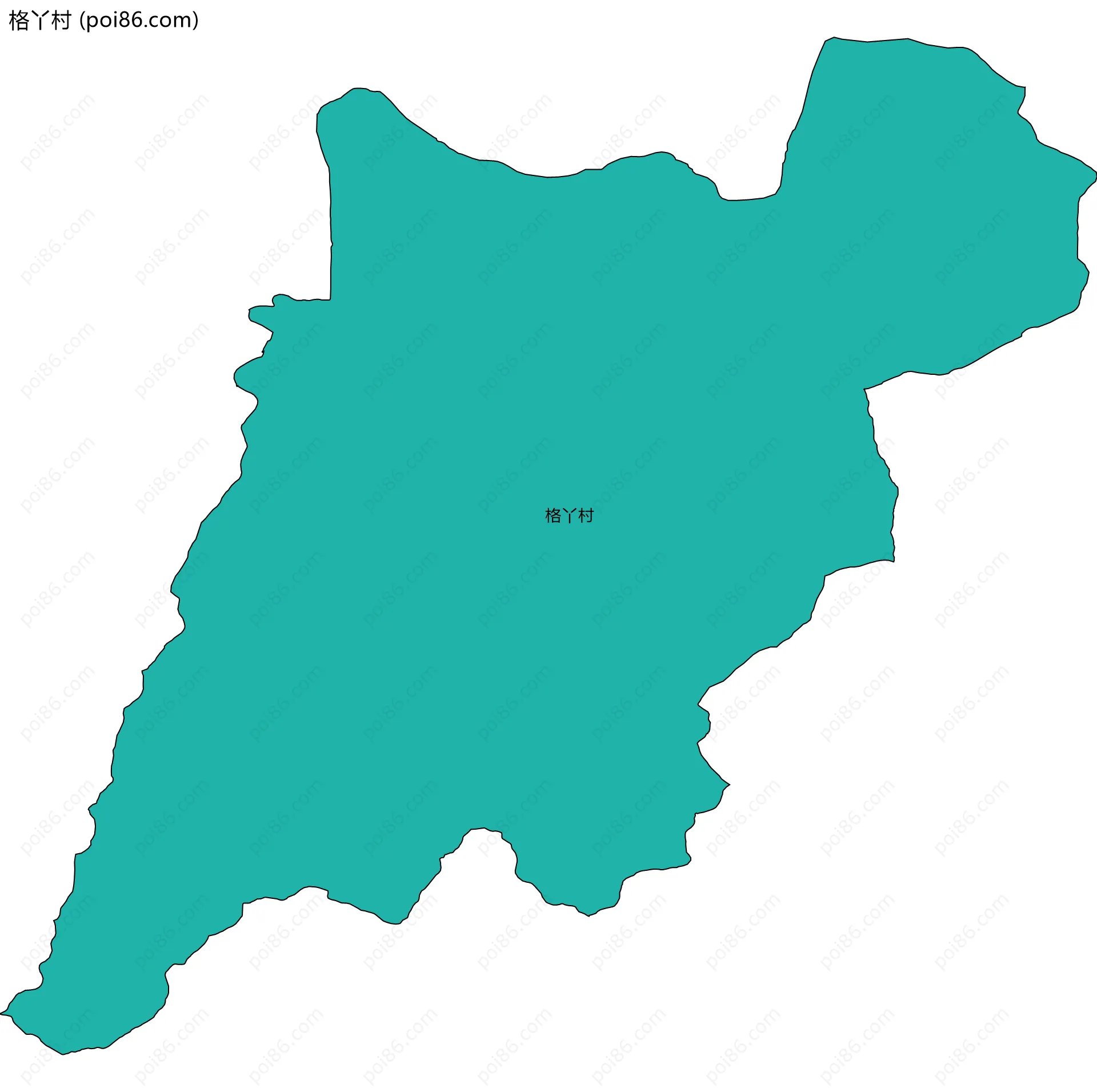 格丫村边界地图