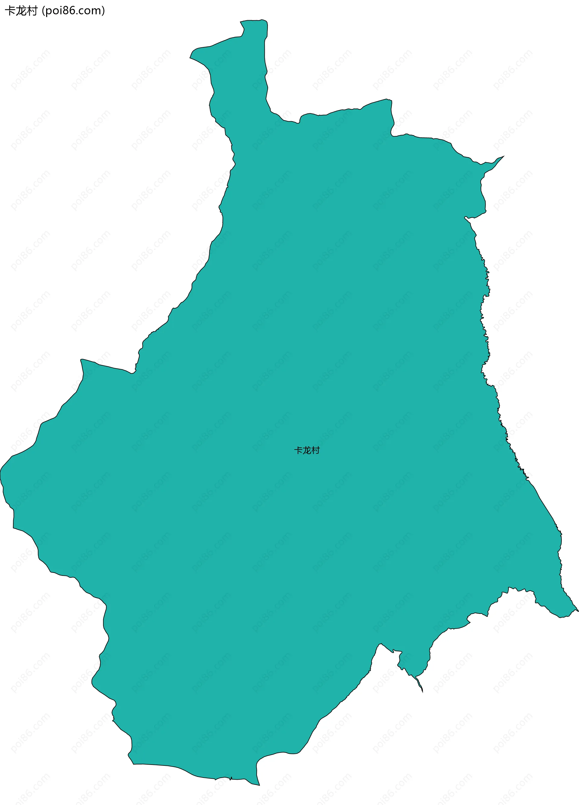 卡龙村边界地图