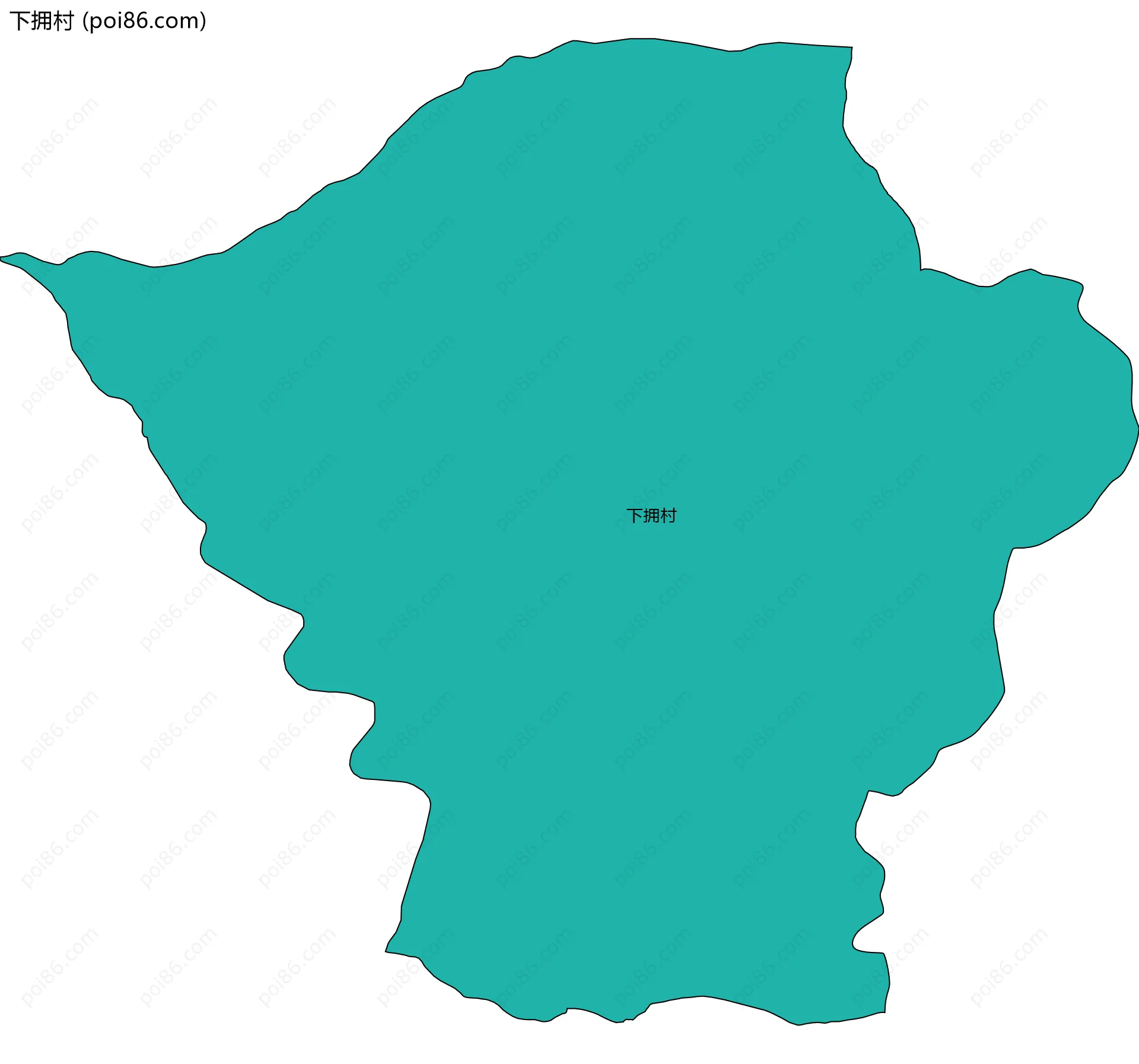下拥村边界地图