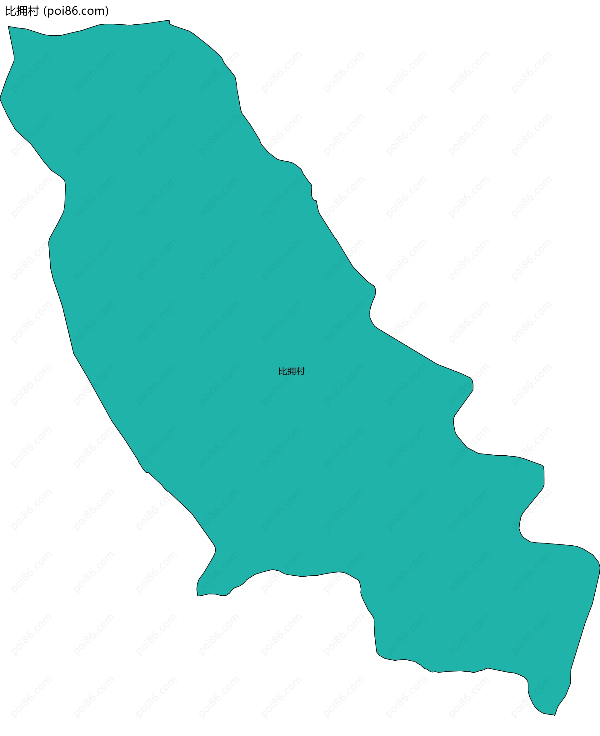 比拥村边界地图