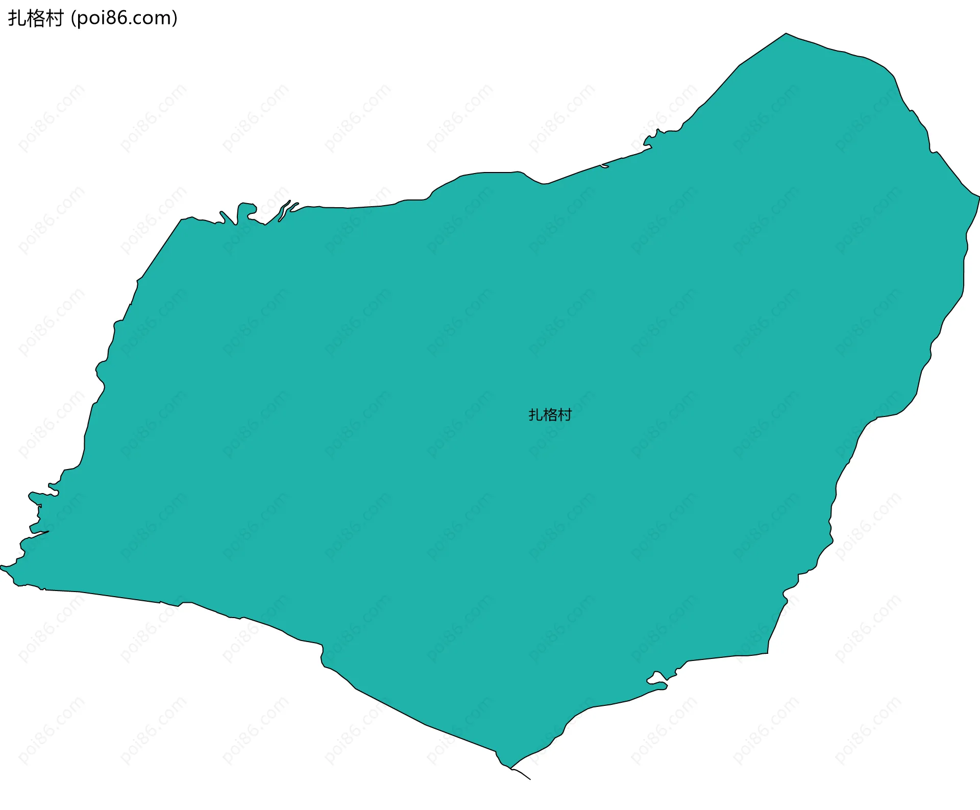 扎格村边界地图