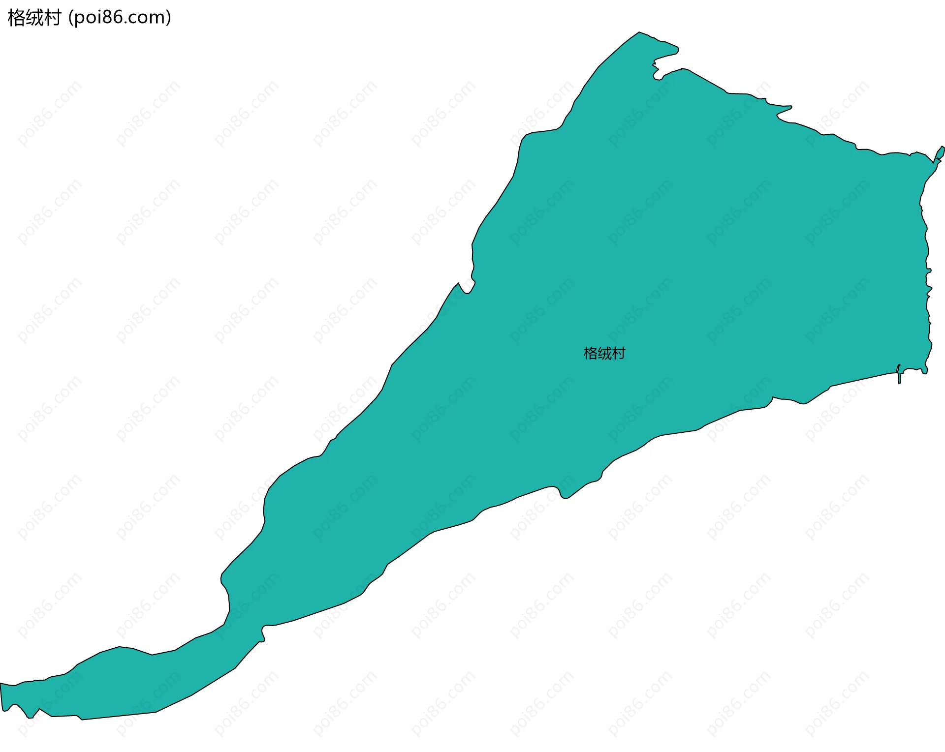 格绒村边界地图
