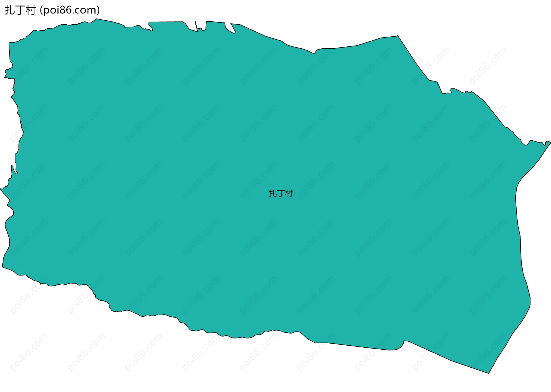 扎丁村边界地图