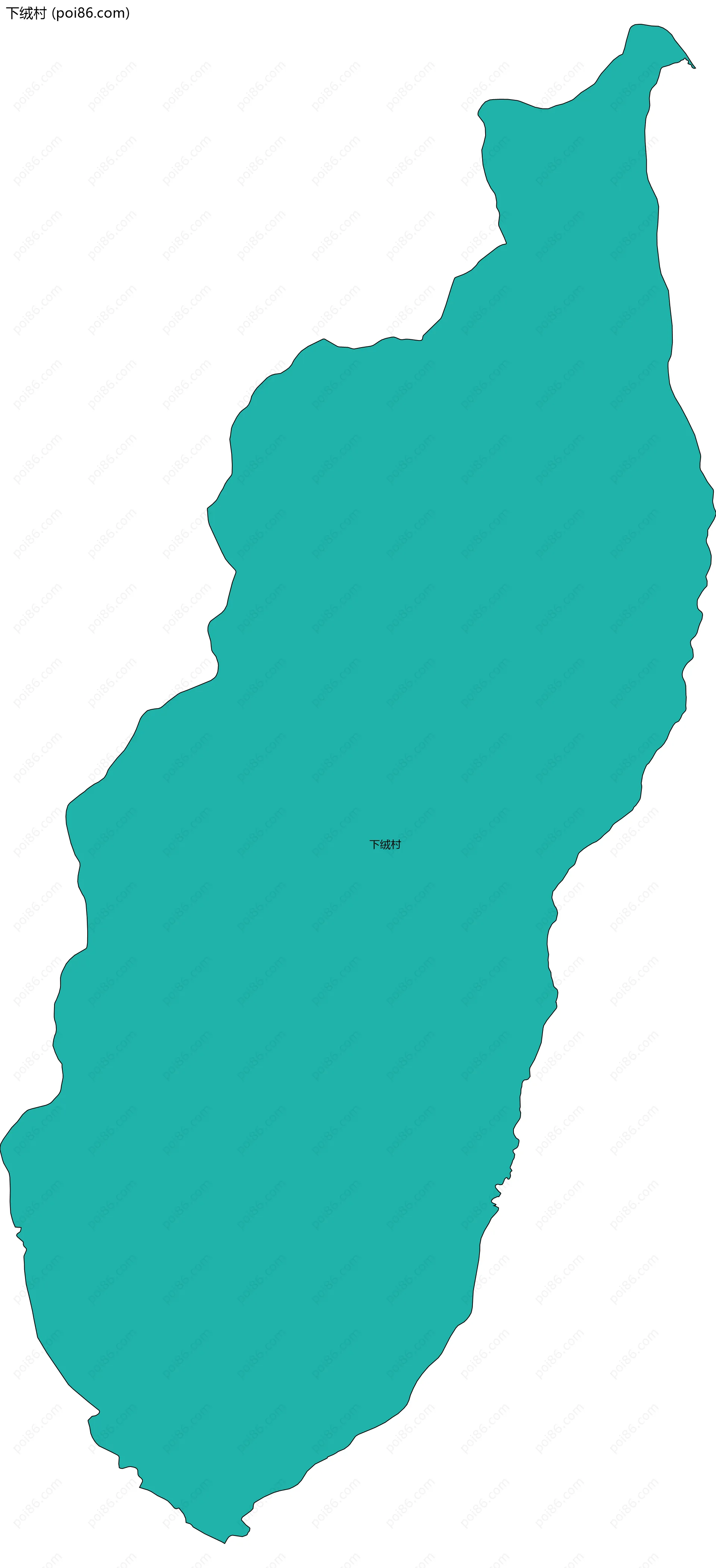 下绒村边界地图