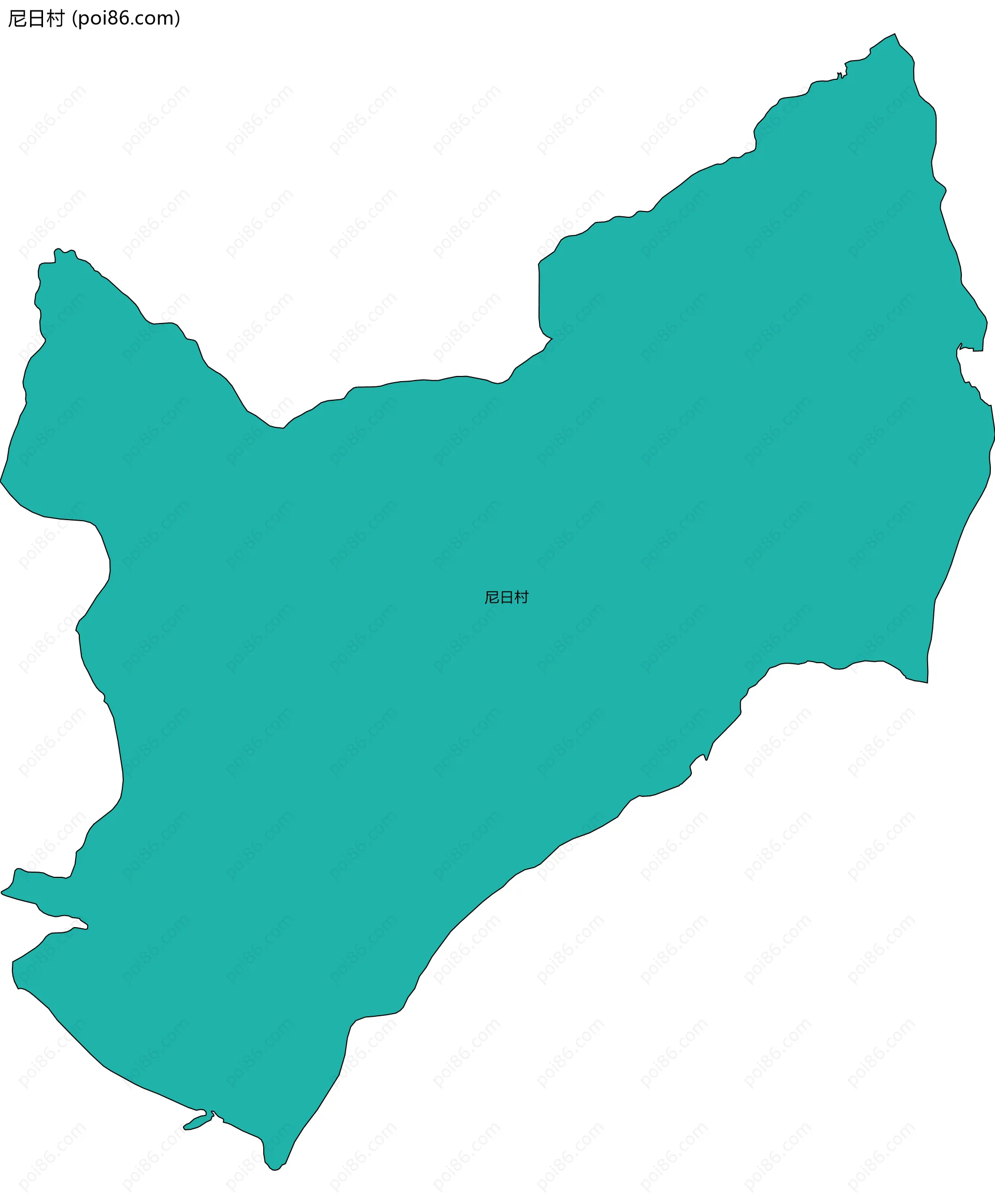 尼日村边界地图