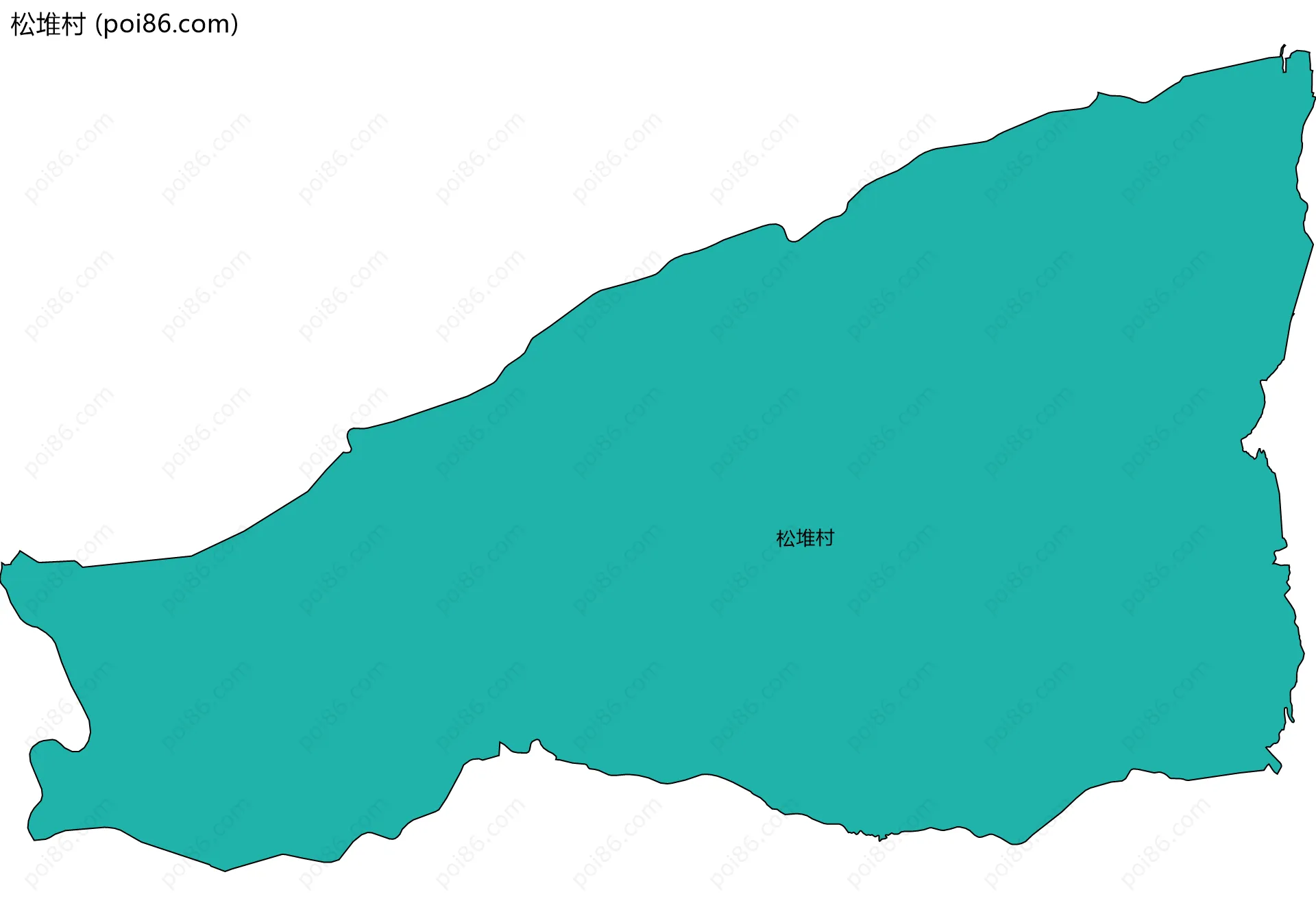 松堆村边界地图