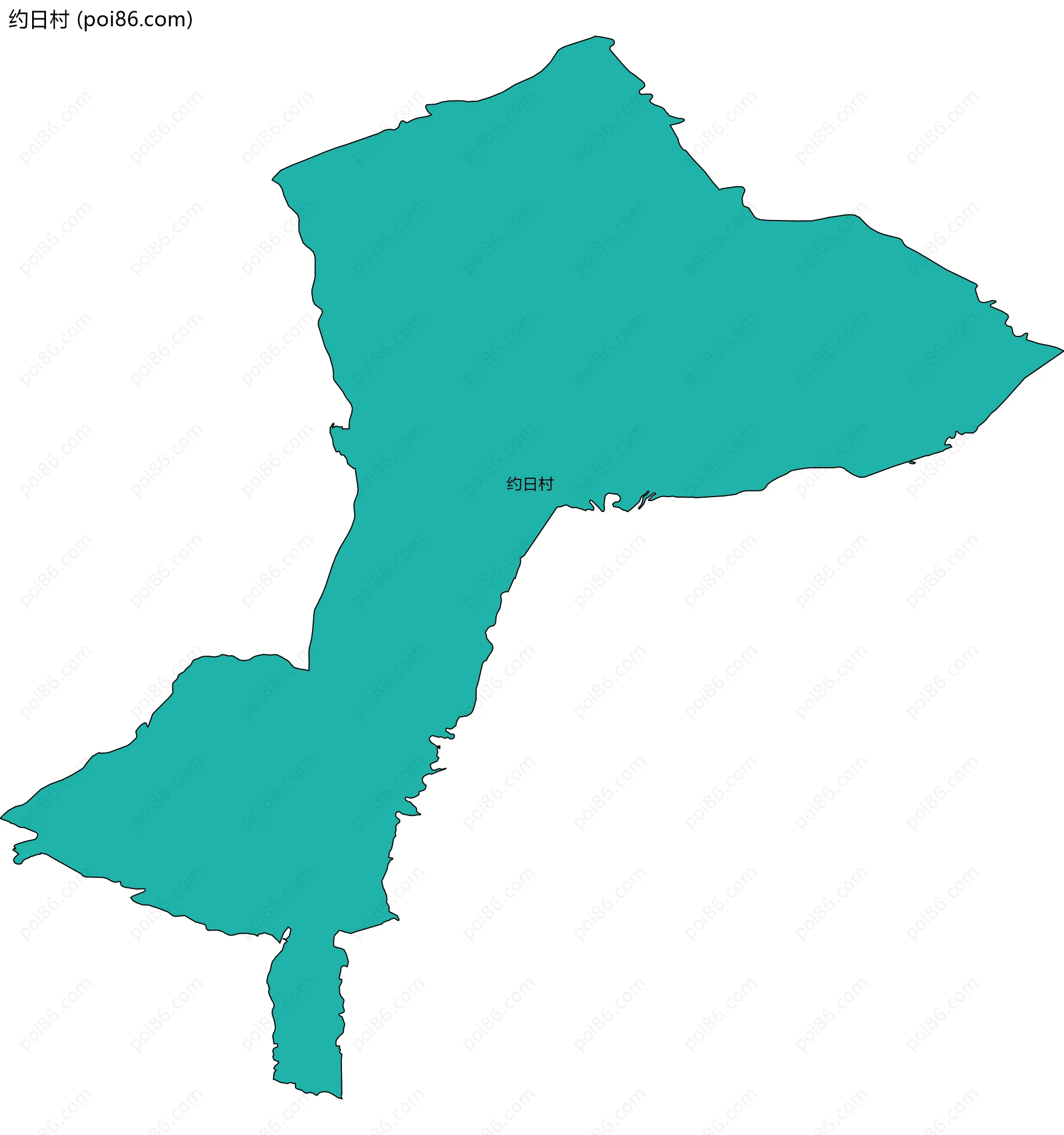 约日村边界地图