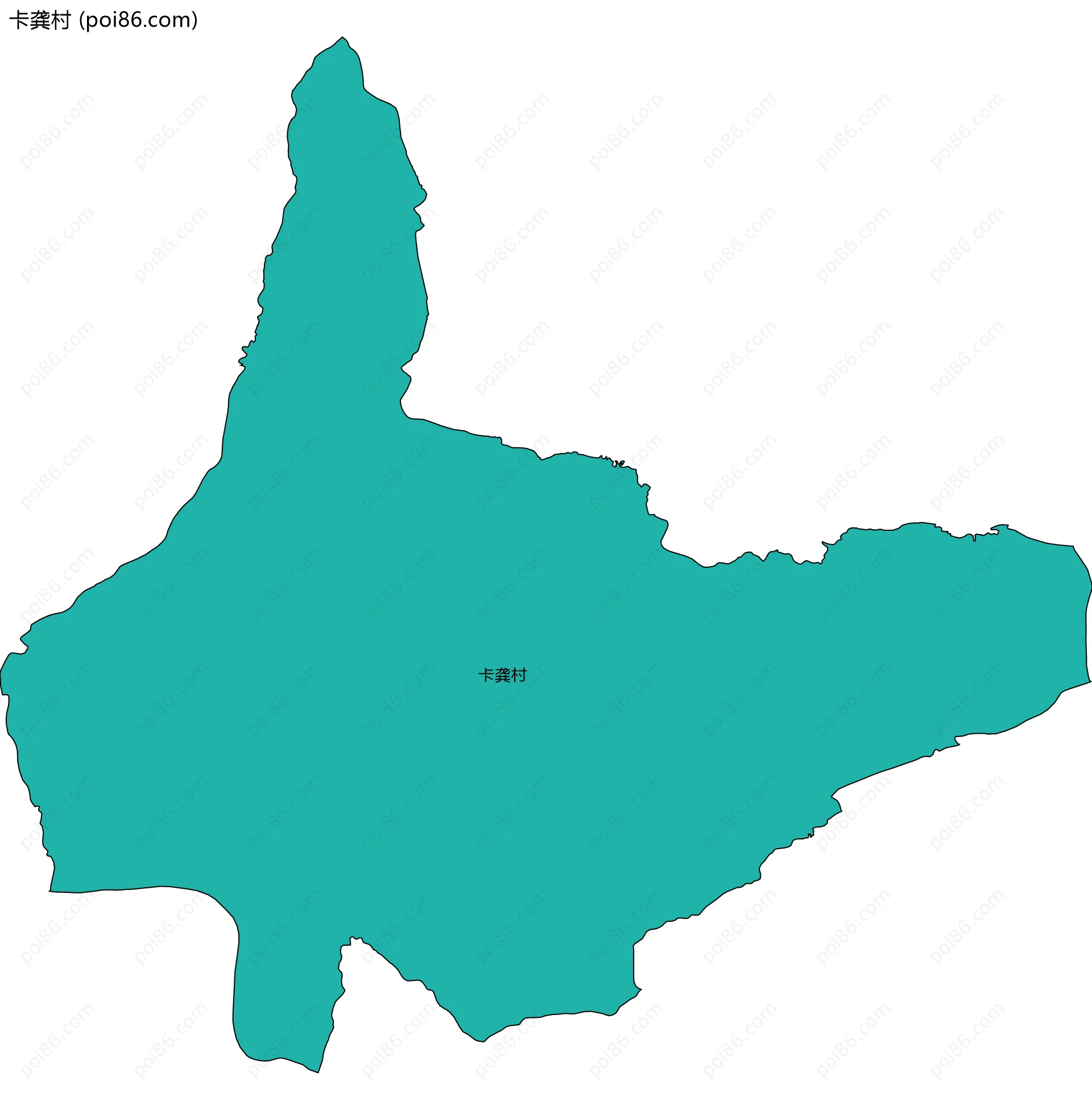 卡龚村边界地图