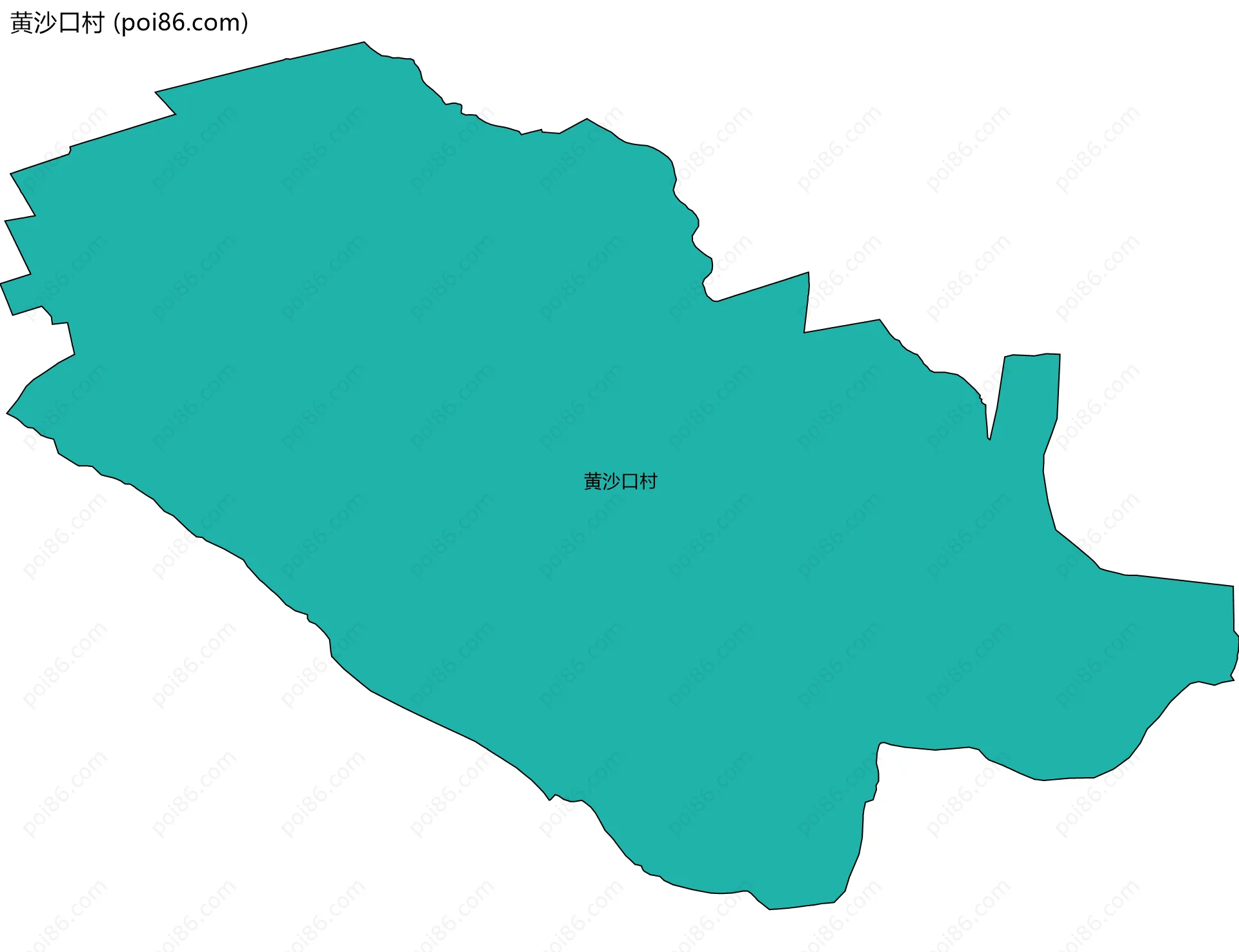 黄沙口村边界地图