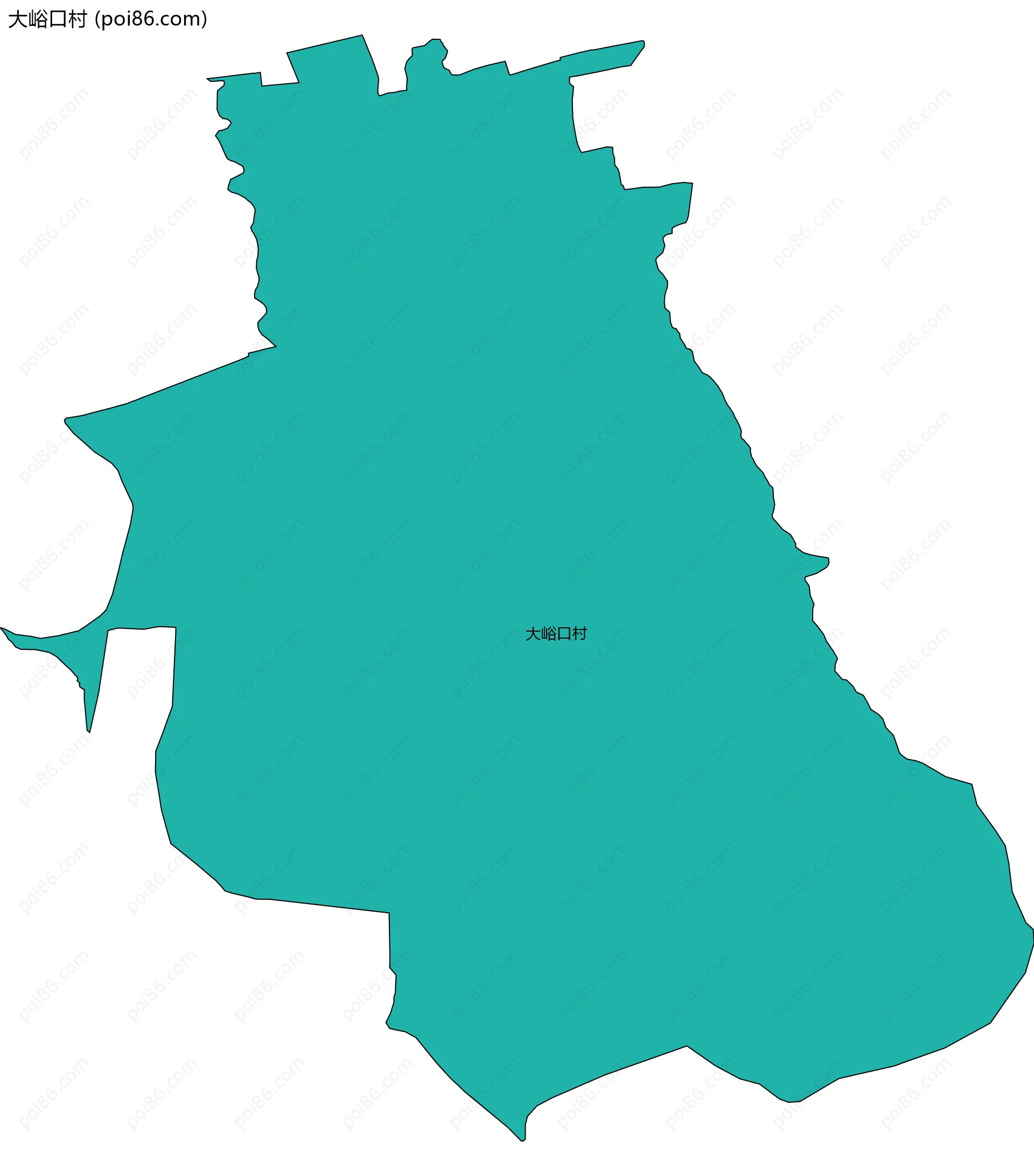 大峪口村边界地图