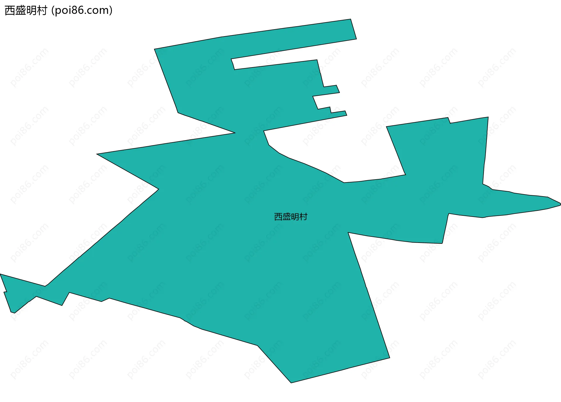 西盛明村边界地图