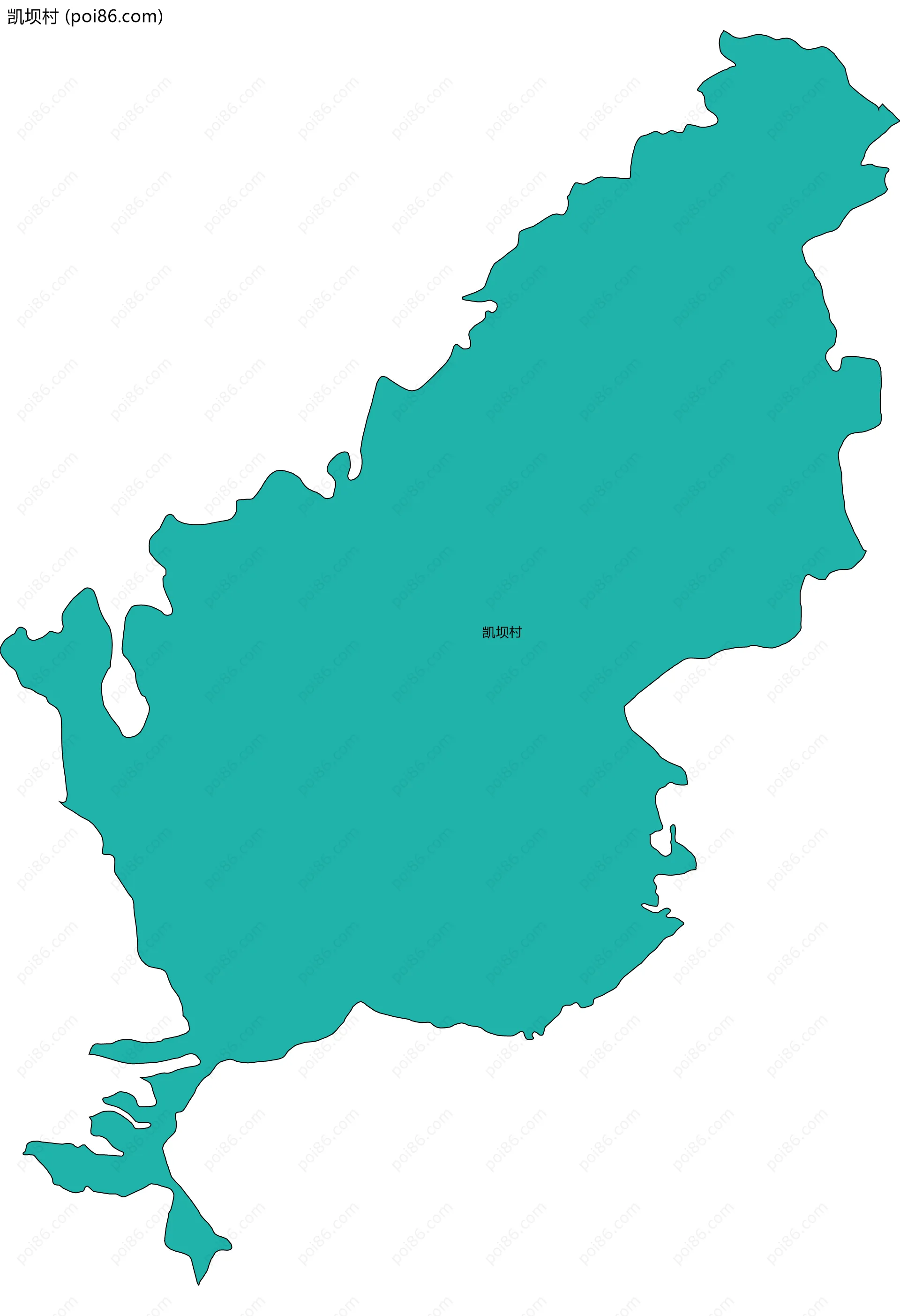 凯坝村边界地图