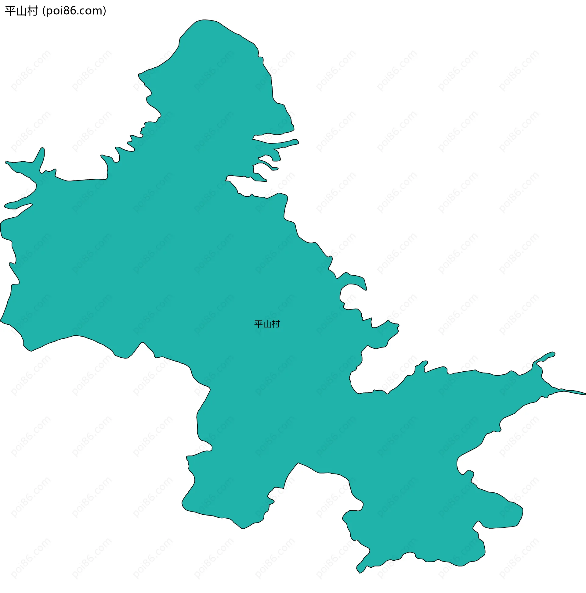 平山村边界地图