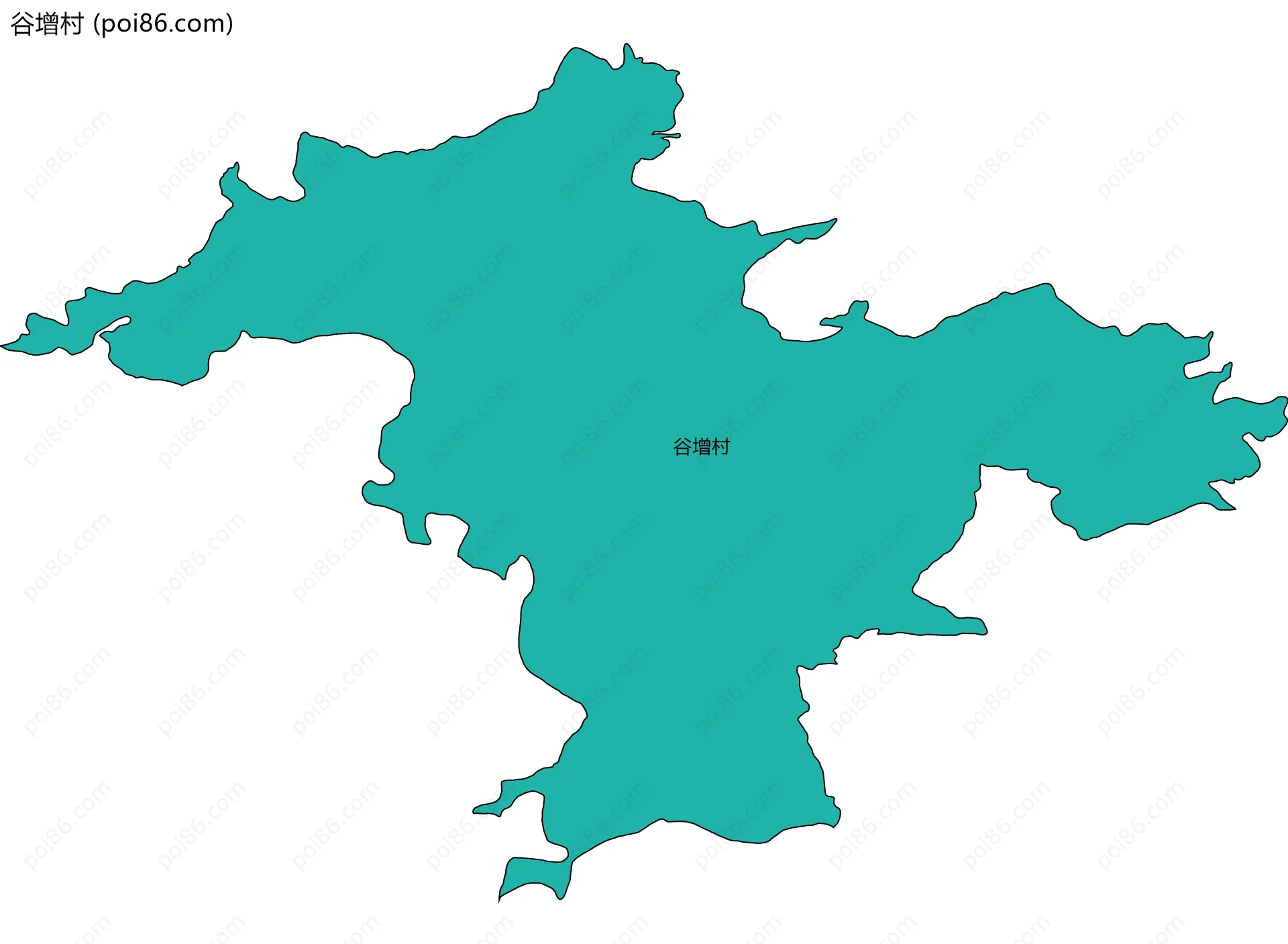 谷增村边界地图