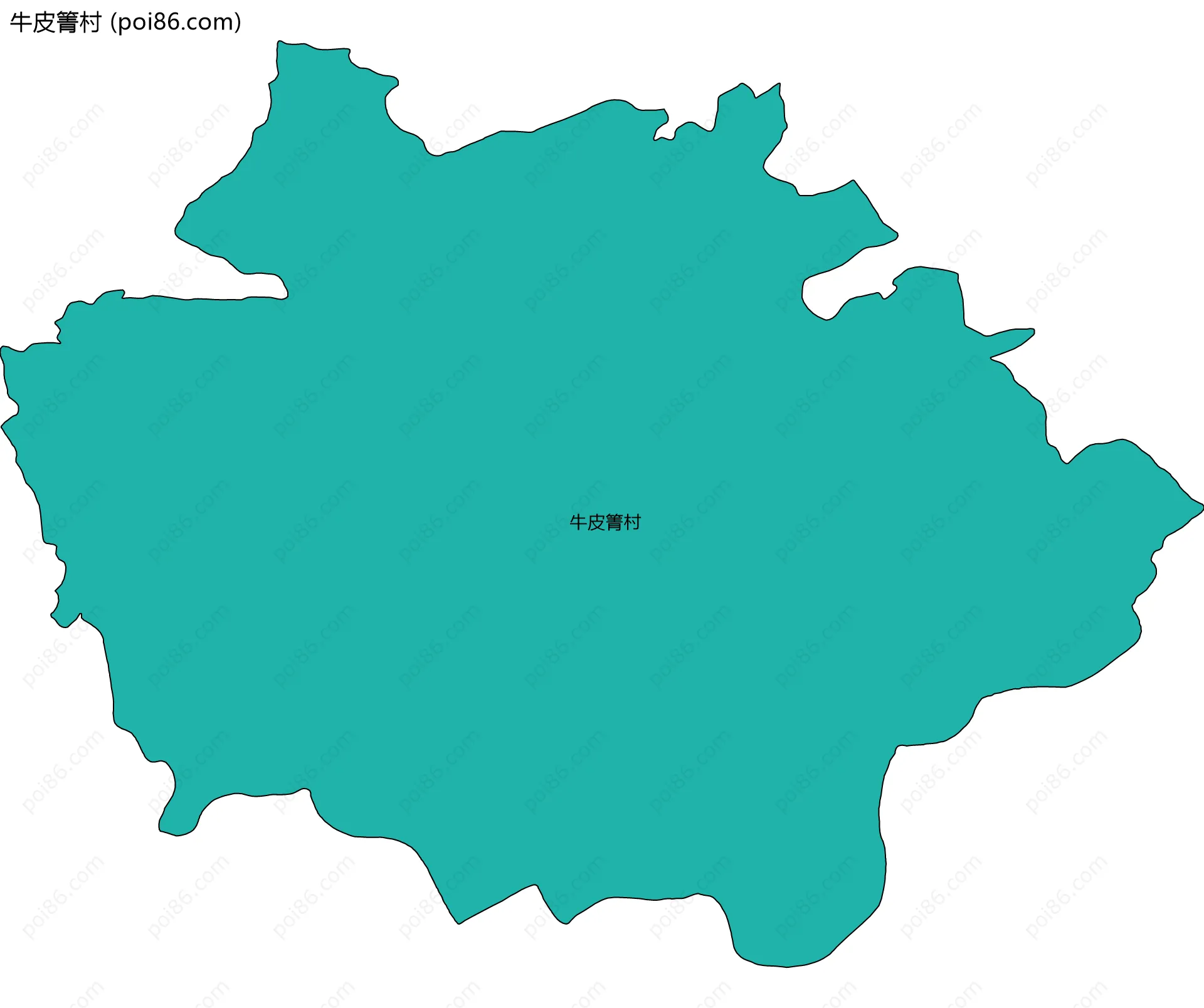 牛皮箐村边界地图
