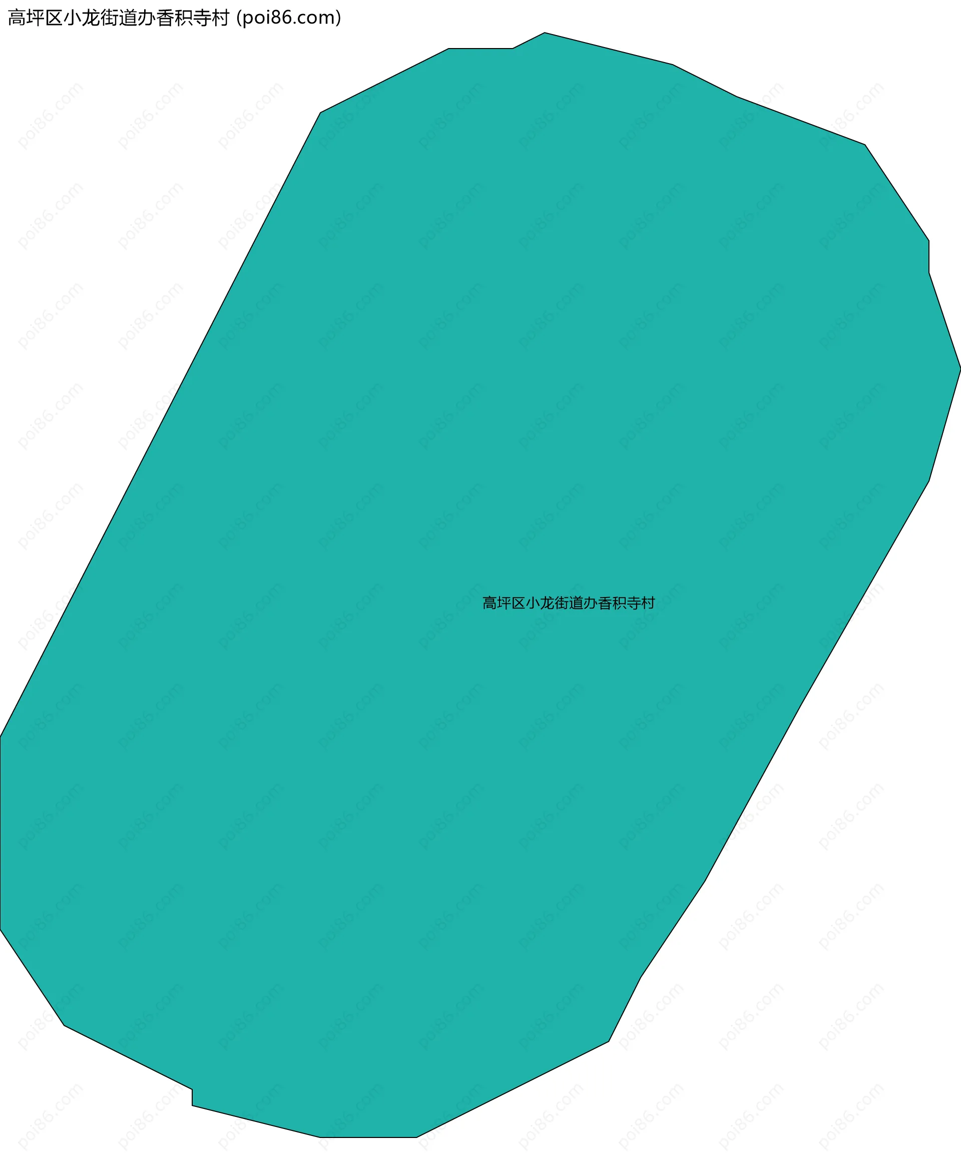 高坪区小龙街道办香积寺村边界地图