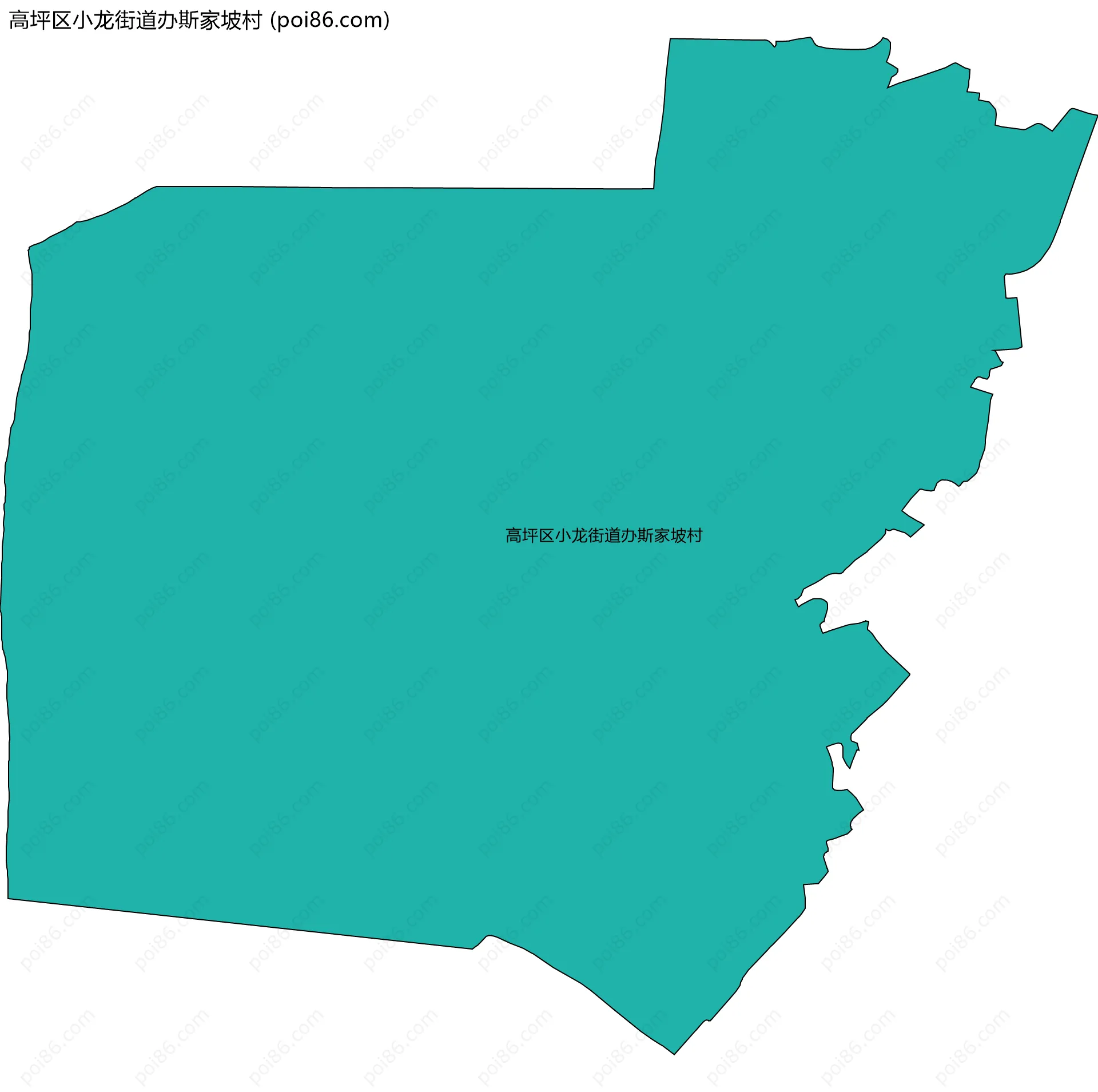 高坪区小龙街道办斯家坡村边界地图