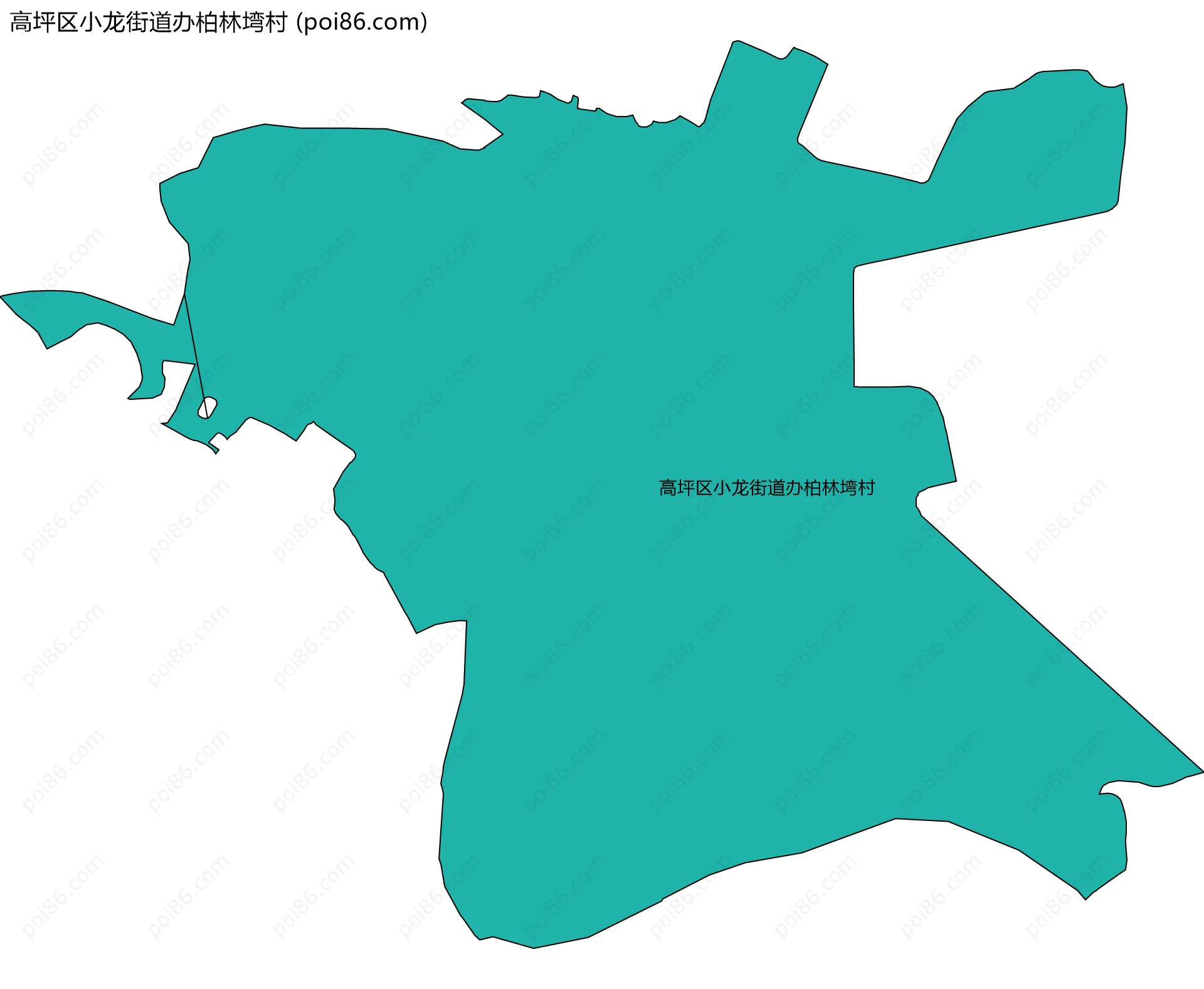 高坪区小龙街道办柏林塆村边界地图