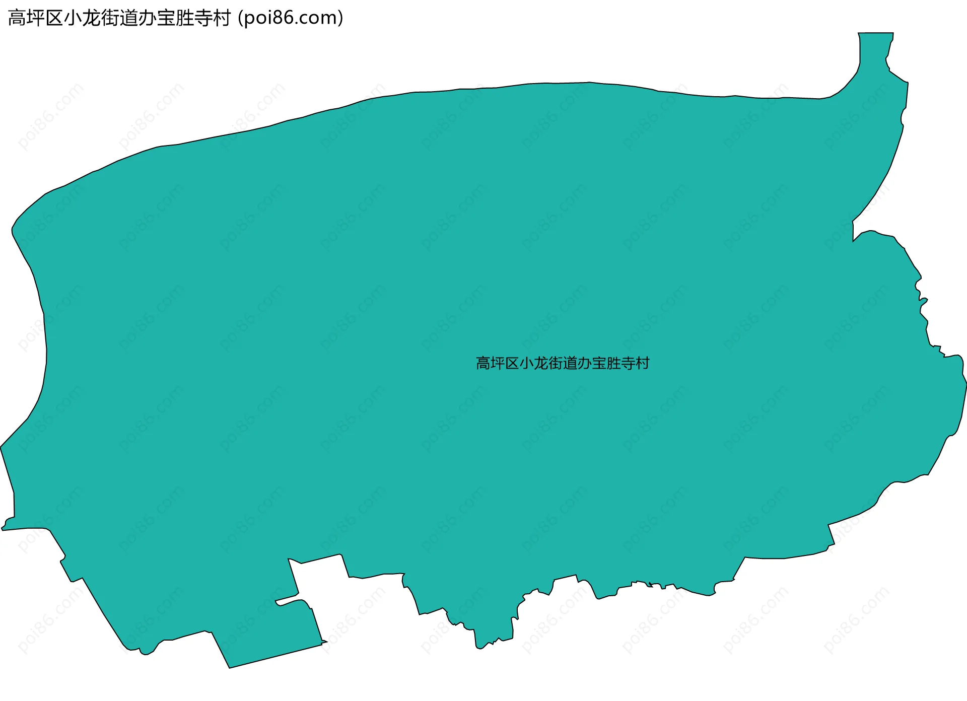 高坪区小龙街道办宝胜寺村边界地图