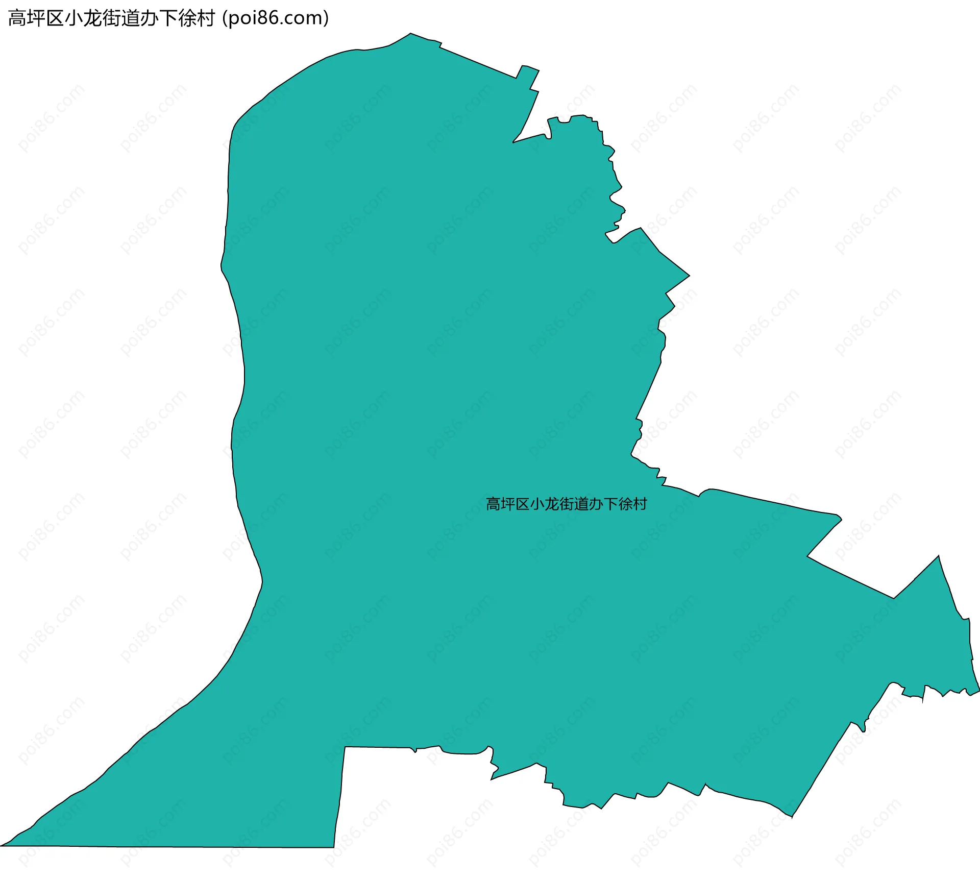 高坪区小龙街道办下徐村边界地图