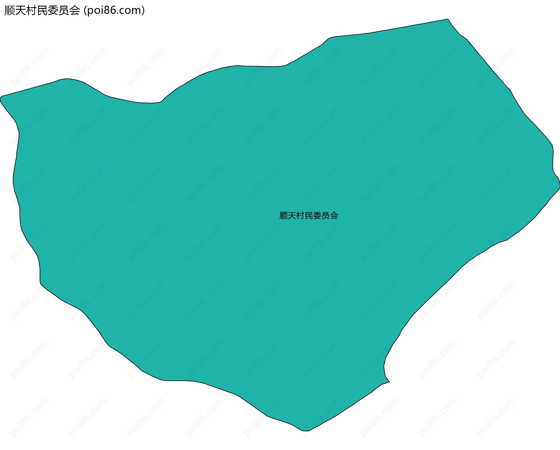 顺天村民委员会边界地图