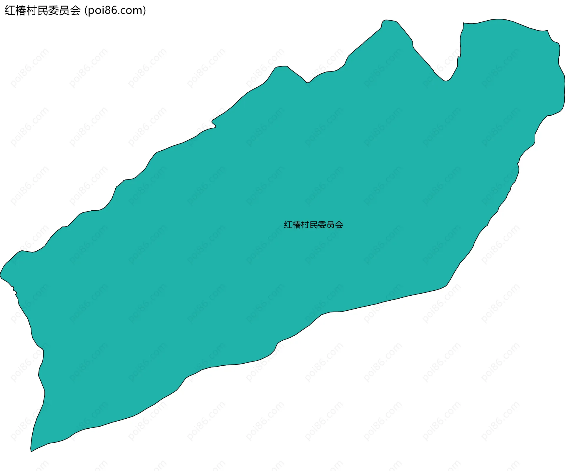 红椿村民委员会边界地图
