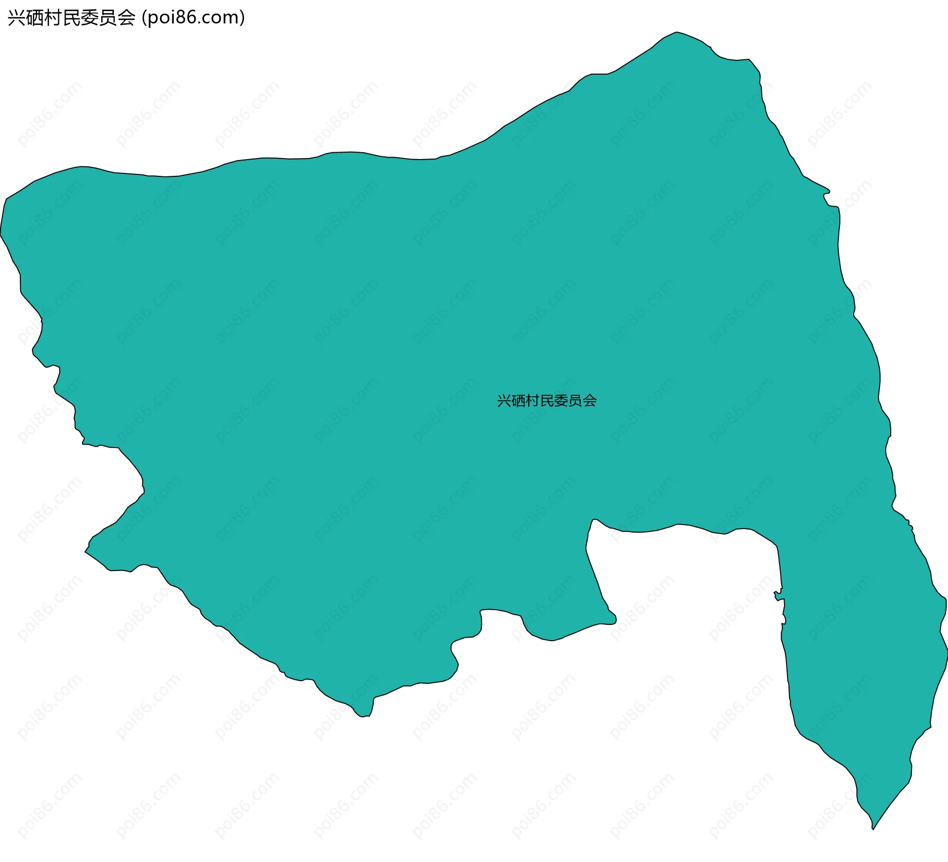 兴硒村民委员会边界地图