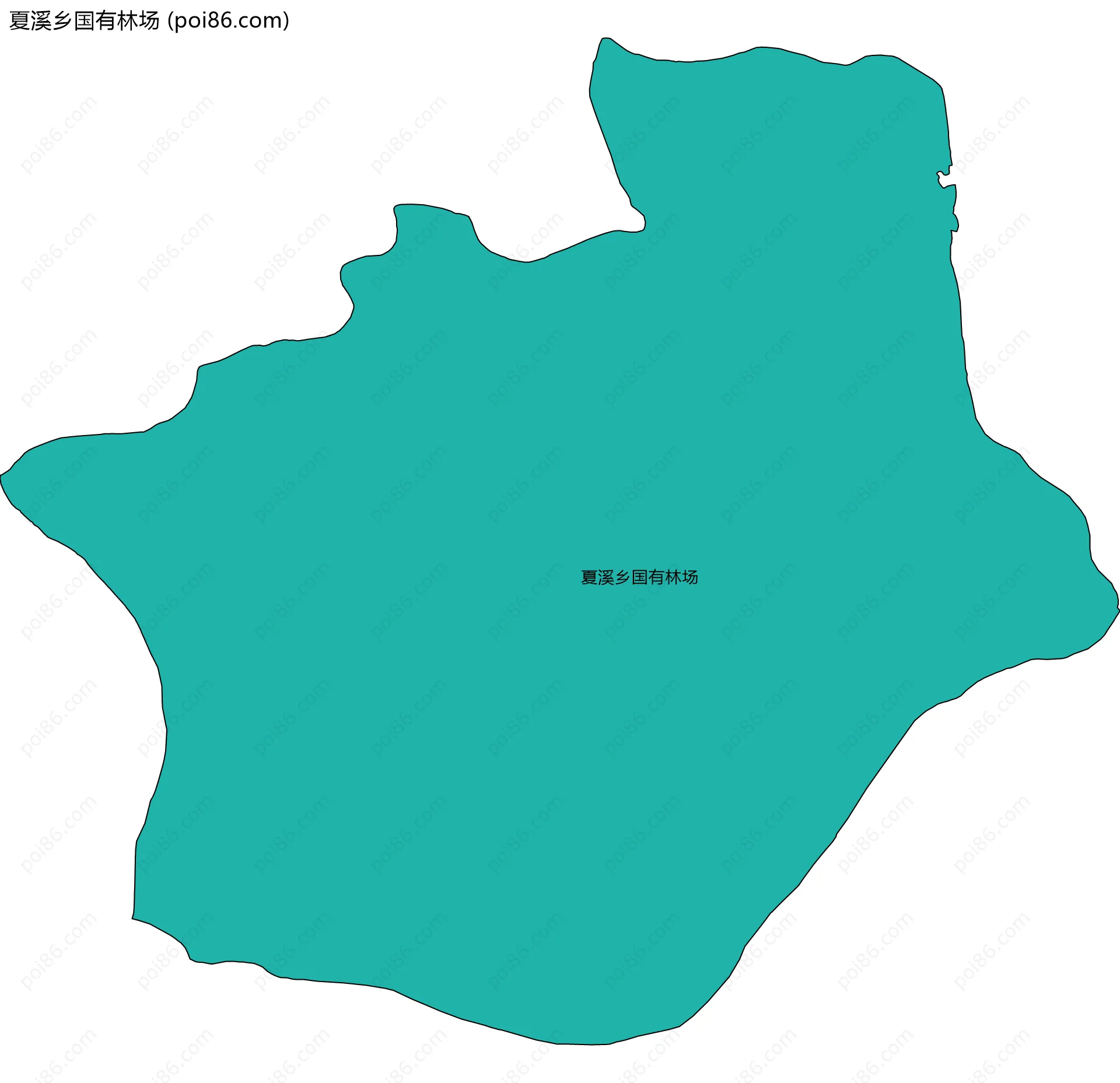 夏溪乡国有林场边界地图
