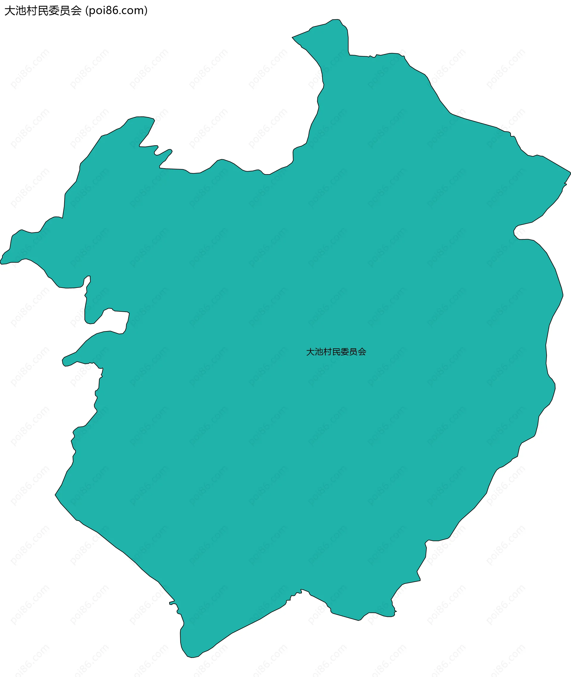 大池村民委员会边界地图