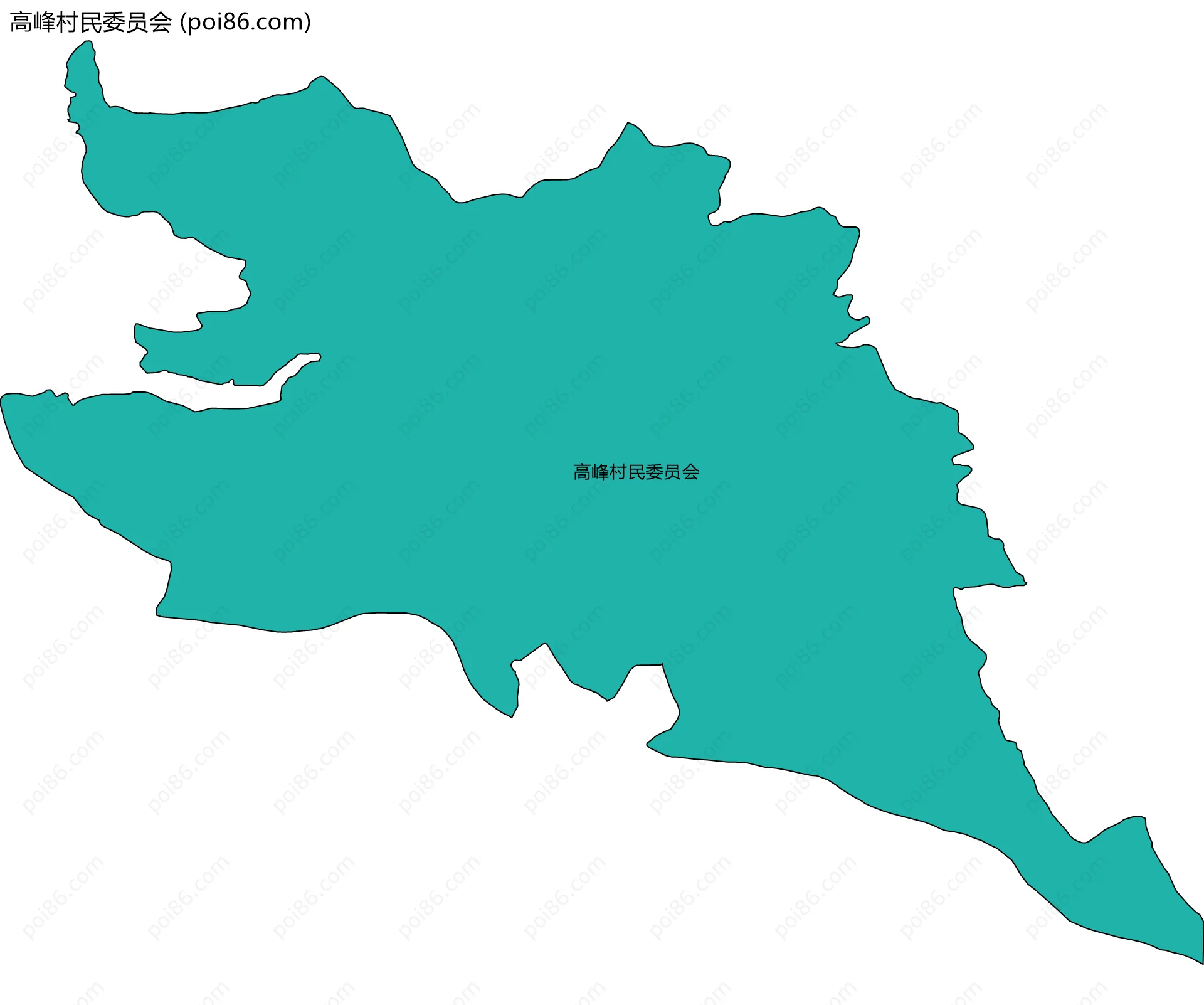 高峰村民委员会边界地图
