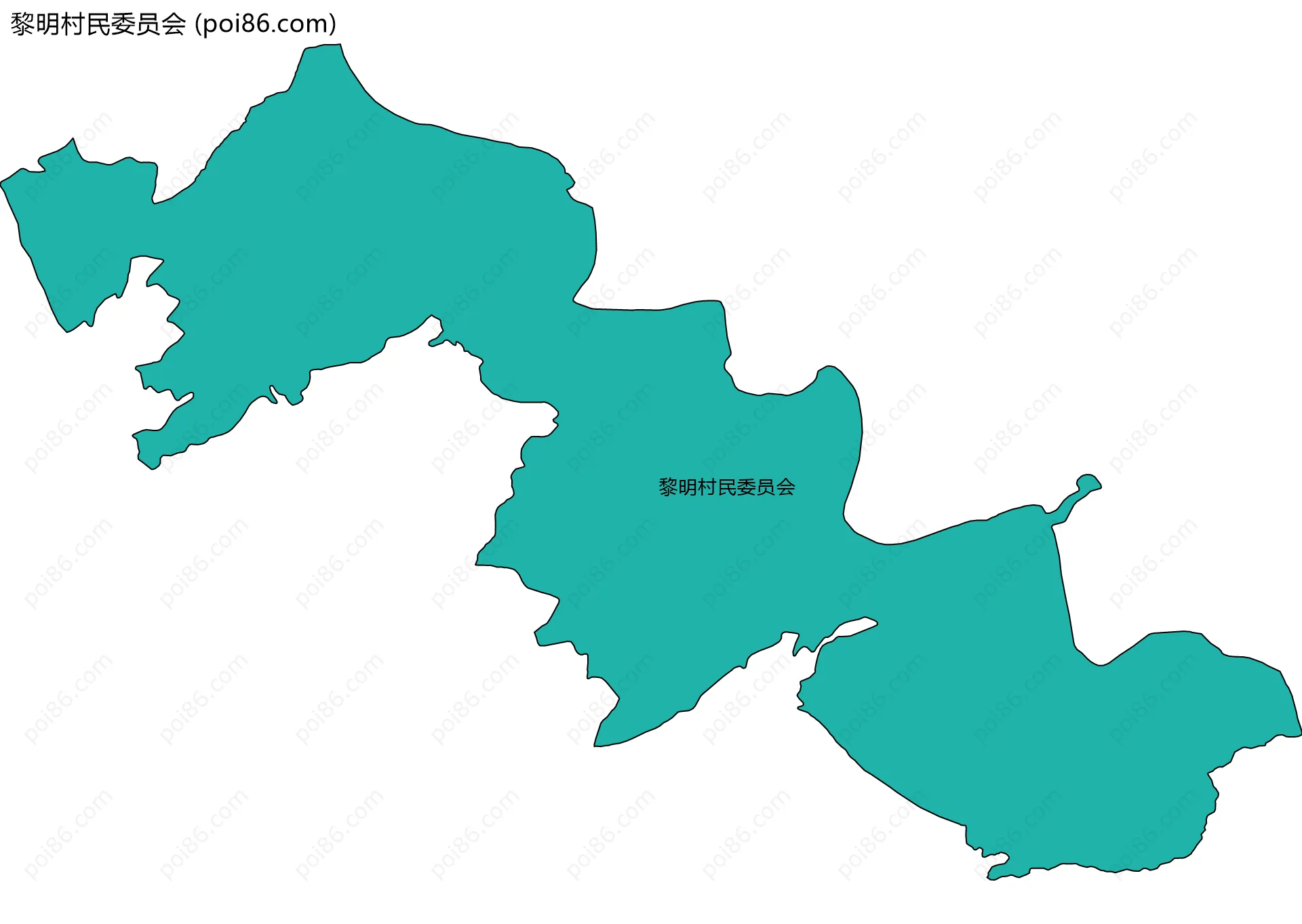 黎明村民委员会边界地图