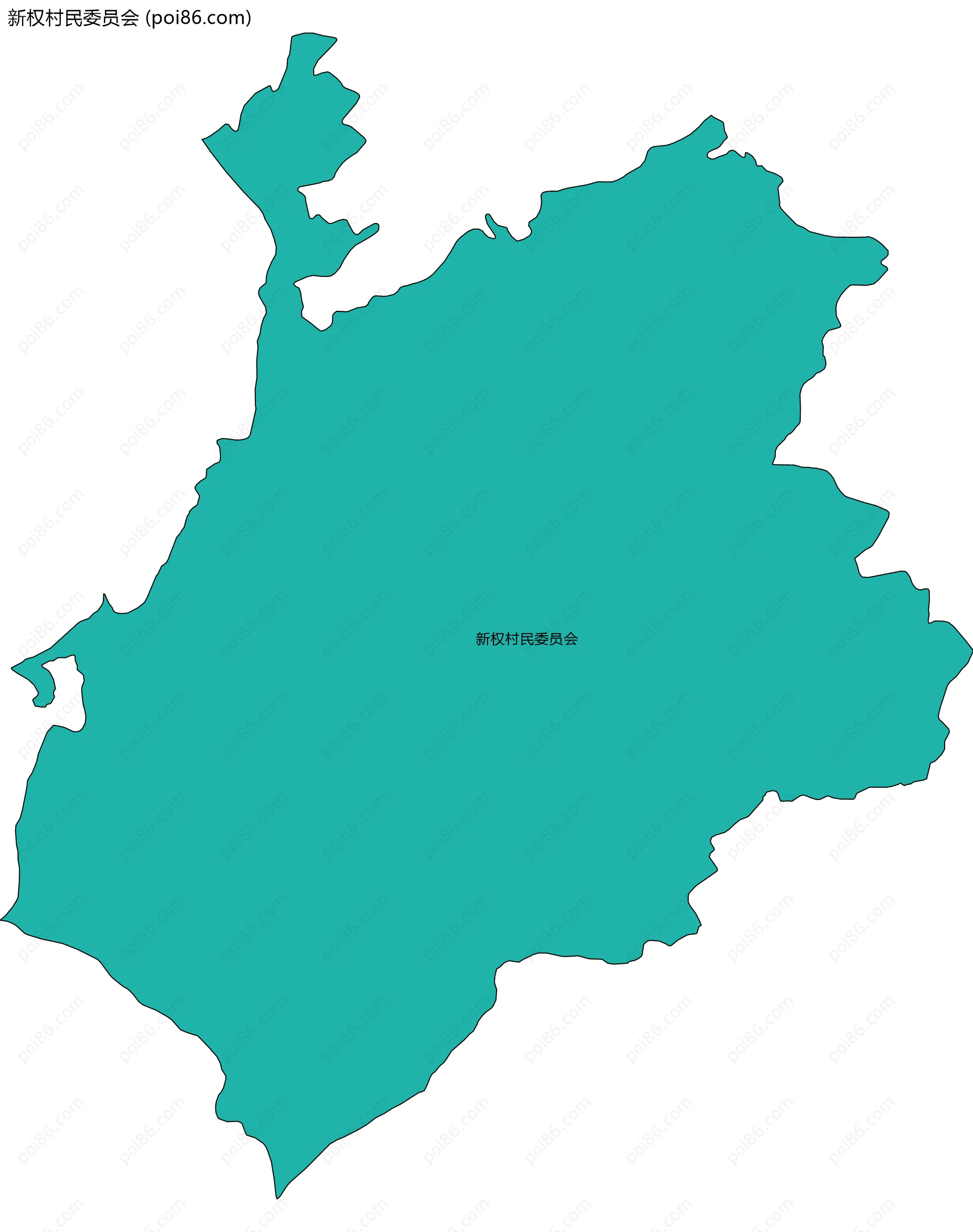 新权村民委员会边界地图