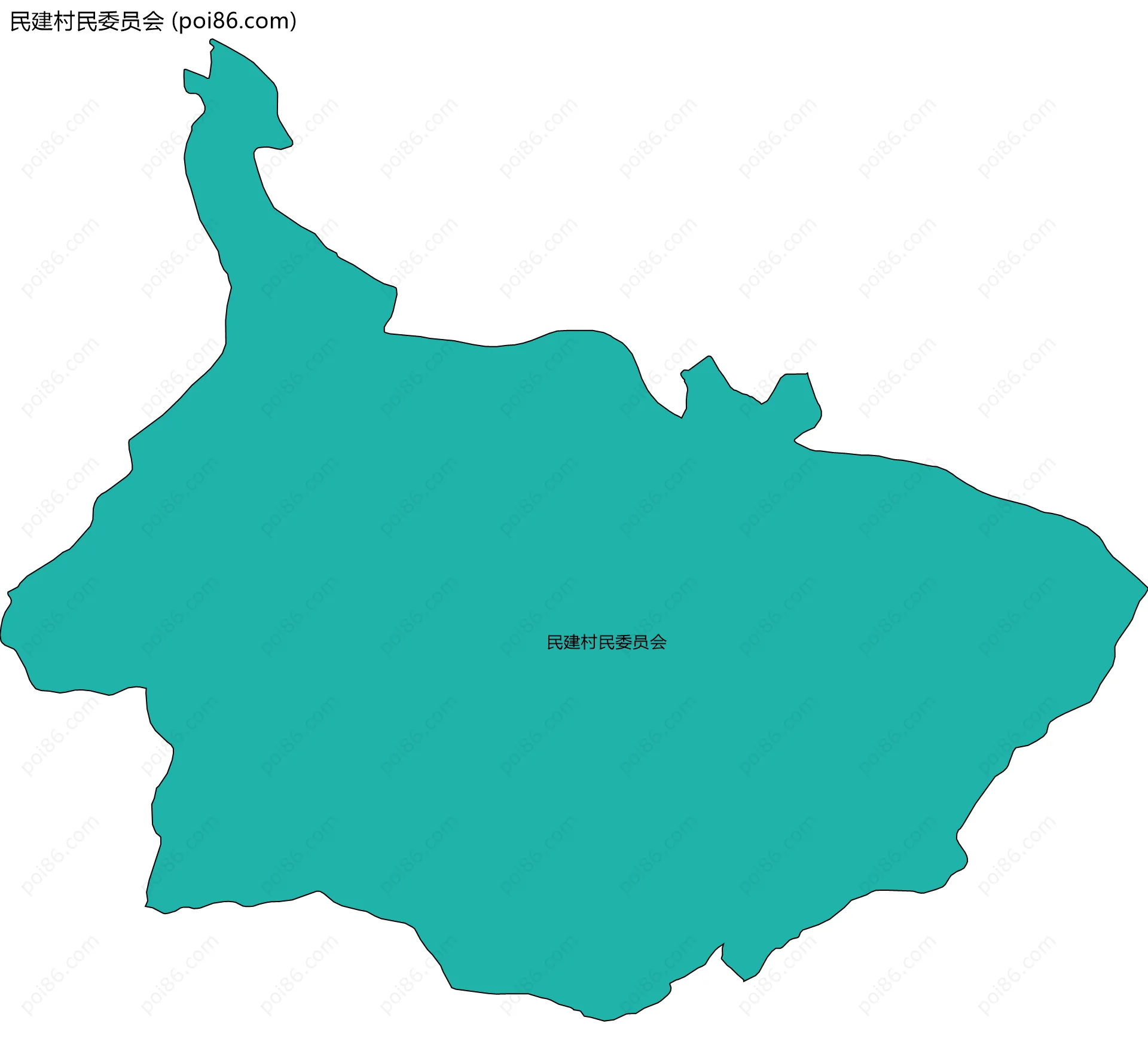 民建村民委员会边界地图