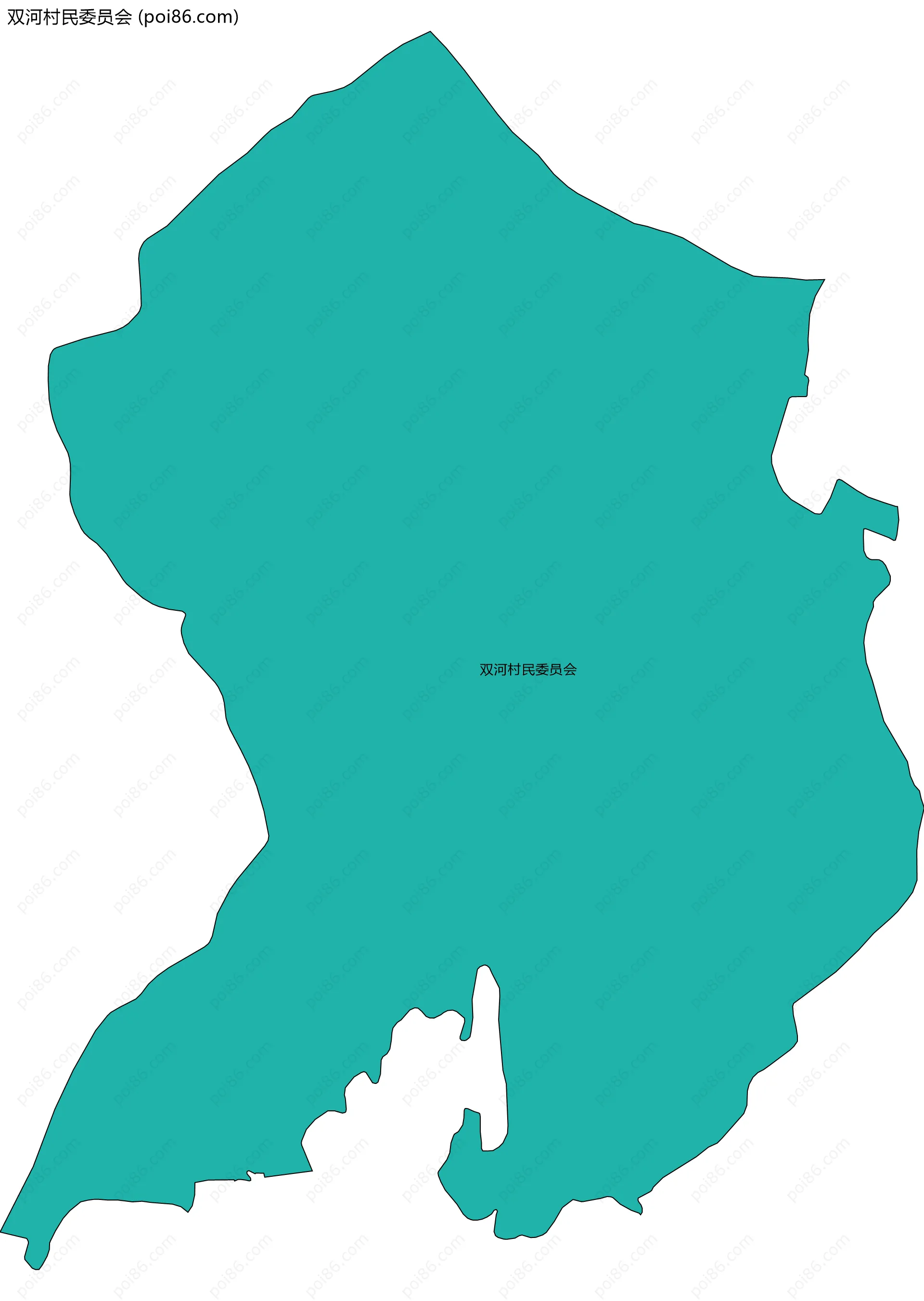 双河村民委员会边界地图