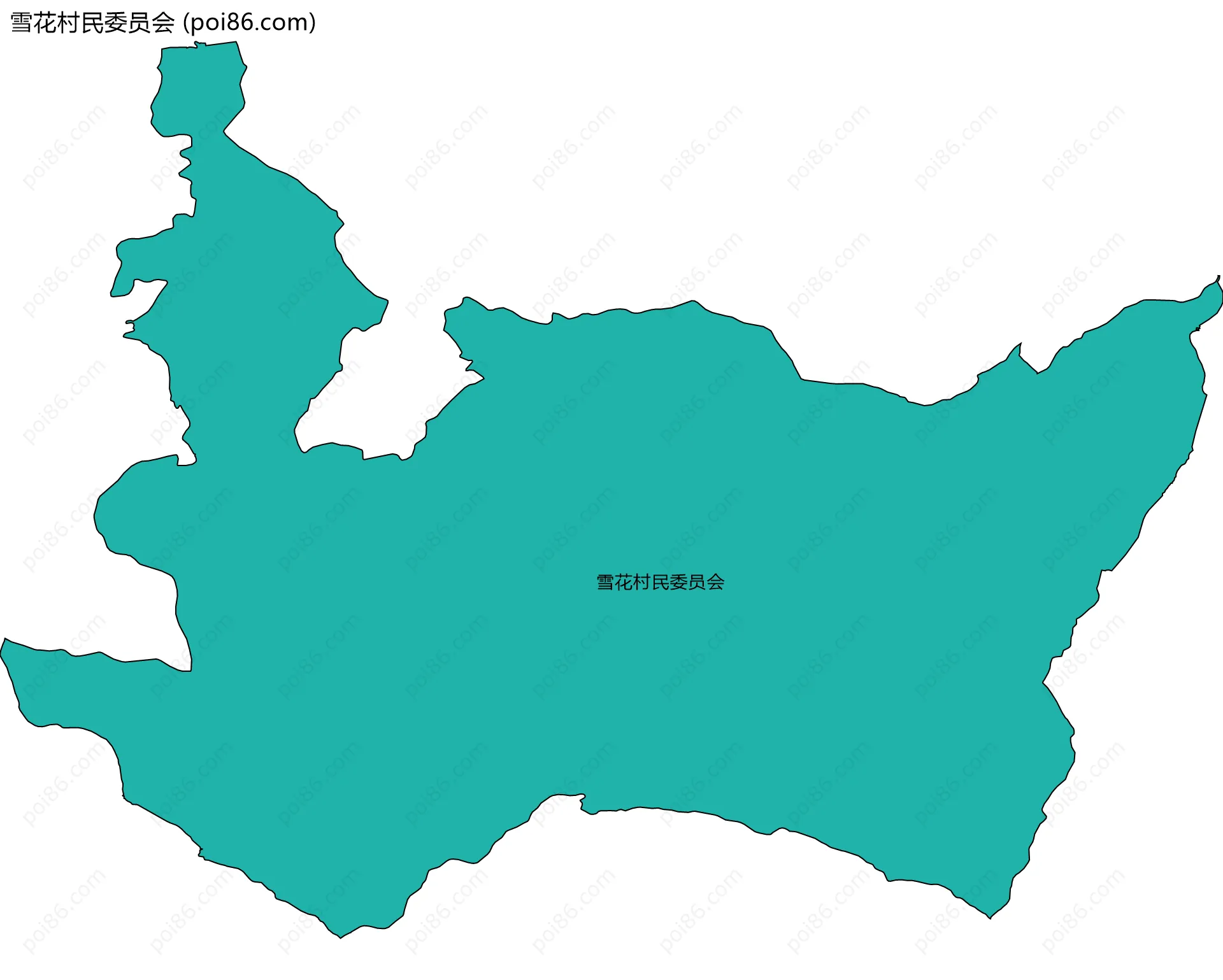 雪花村民委员会边界地图
