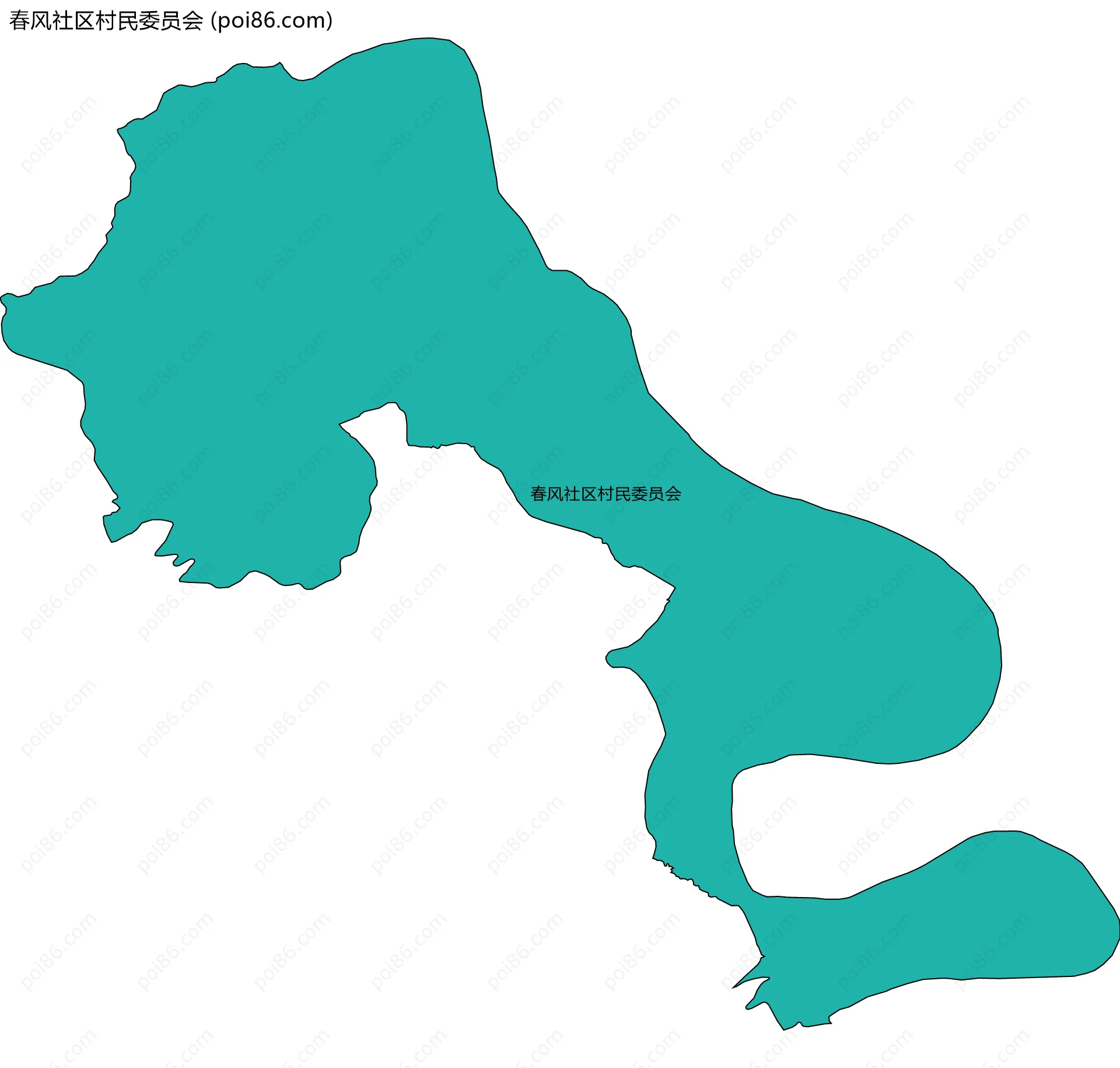春风社区村民委员会边界地图