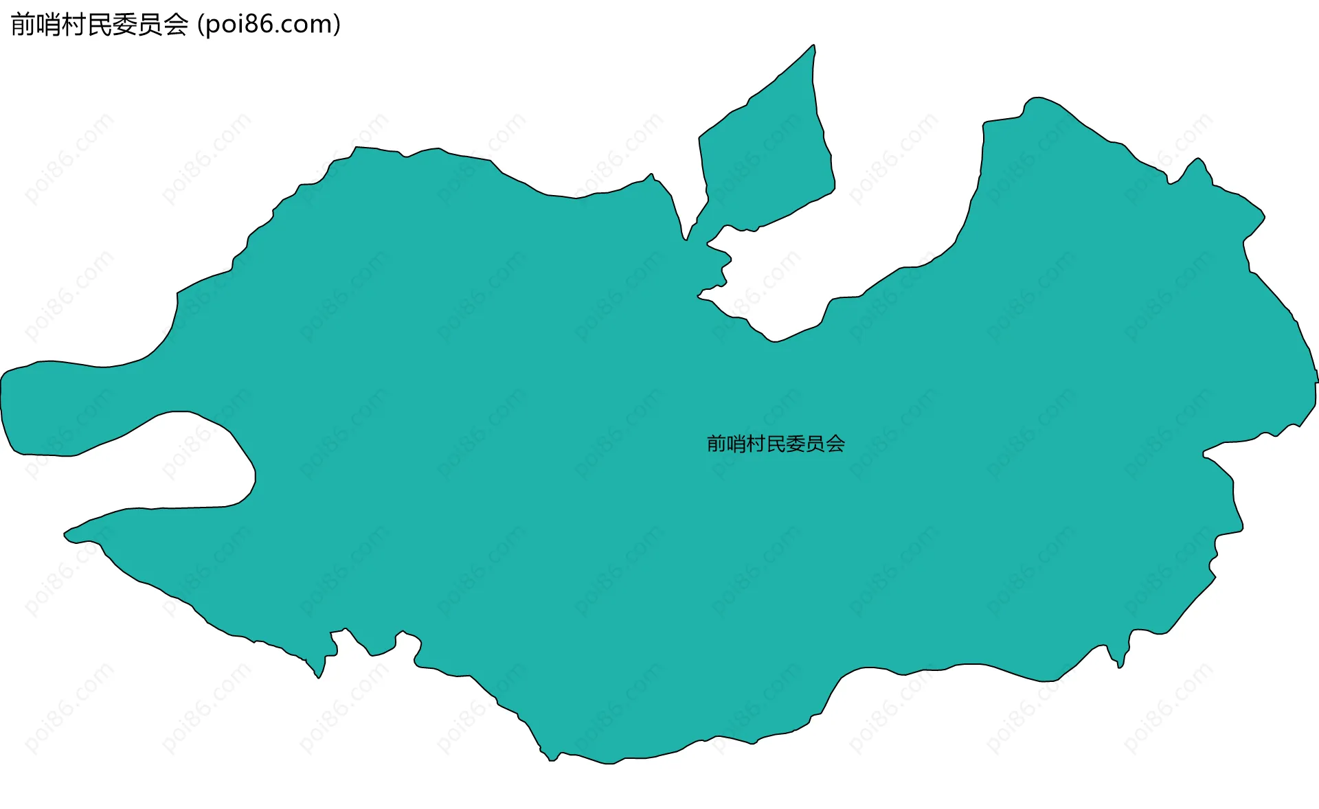 前哨村民委员会边界地图