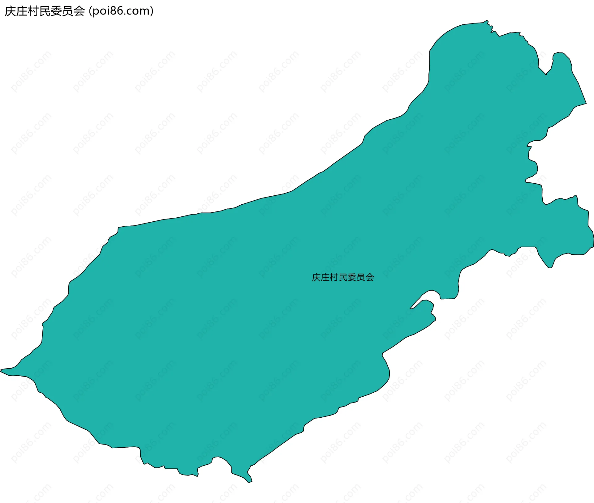 庆庄村民委员会边界地图
