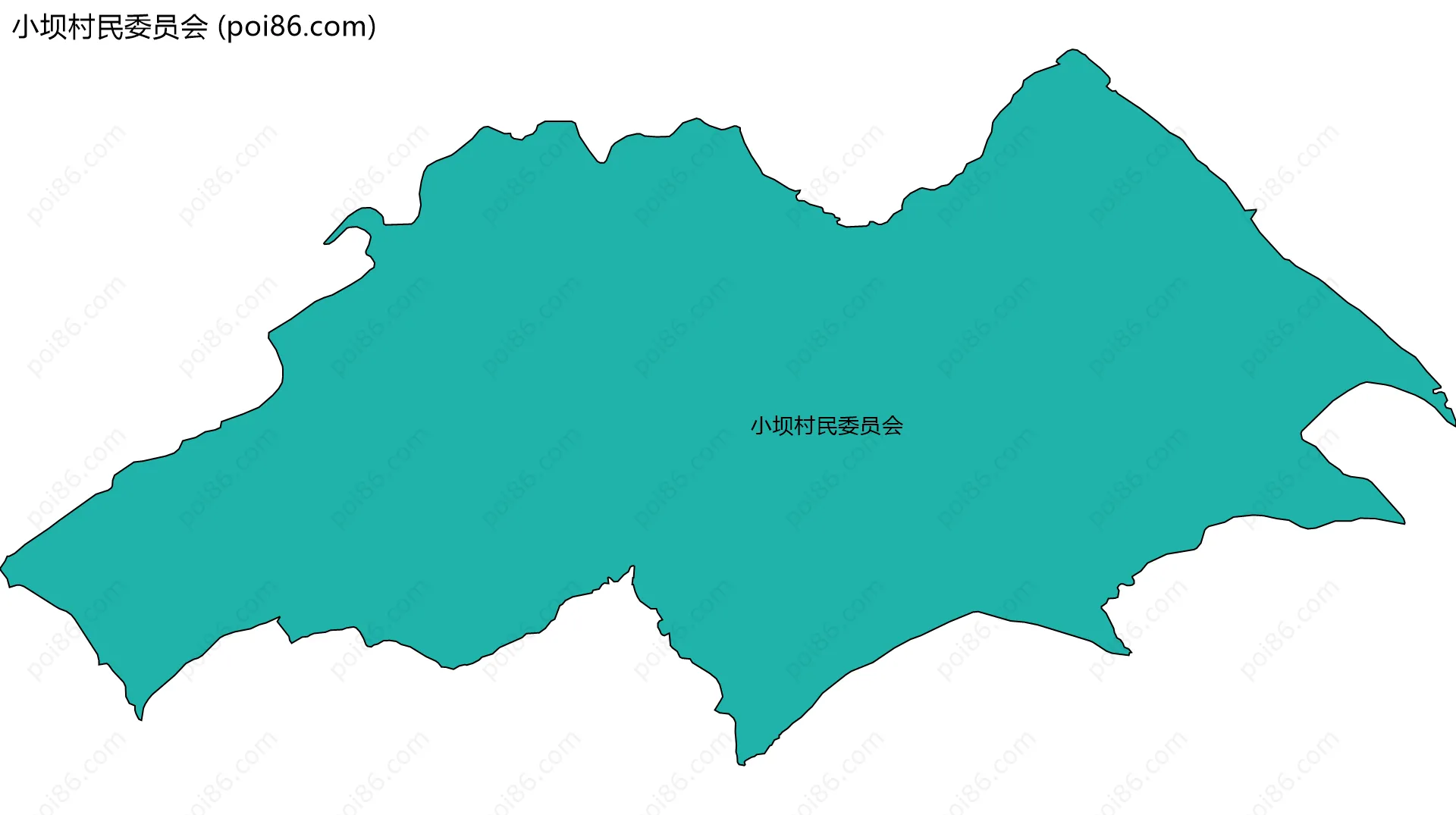 小坝村民委员会边界地图