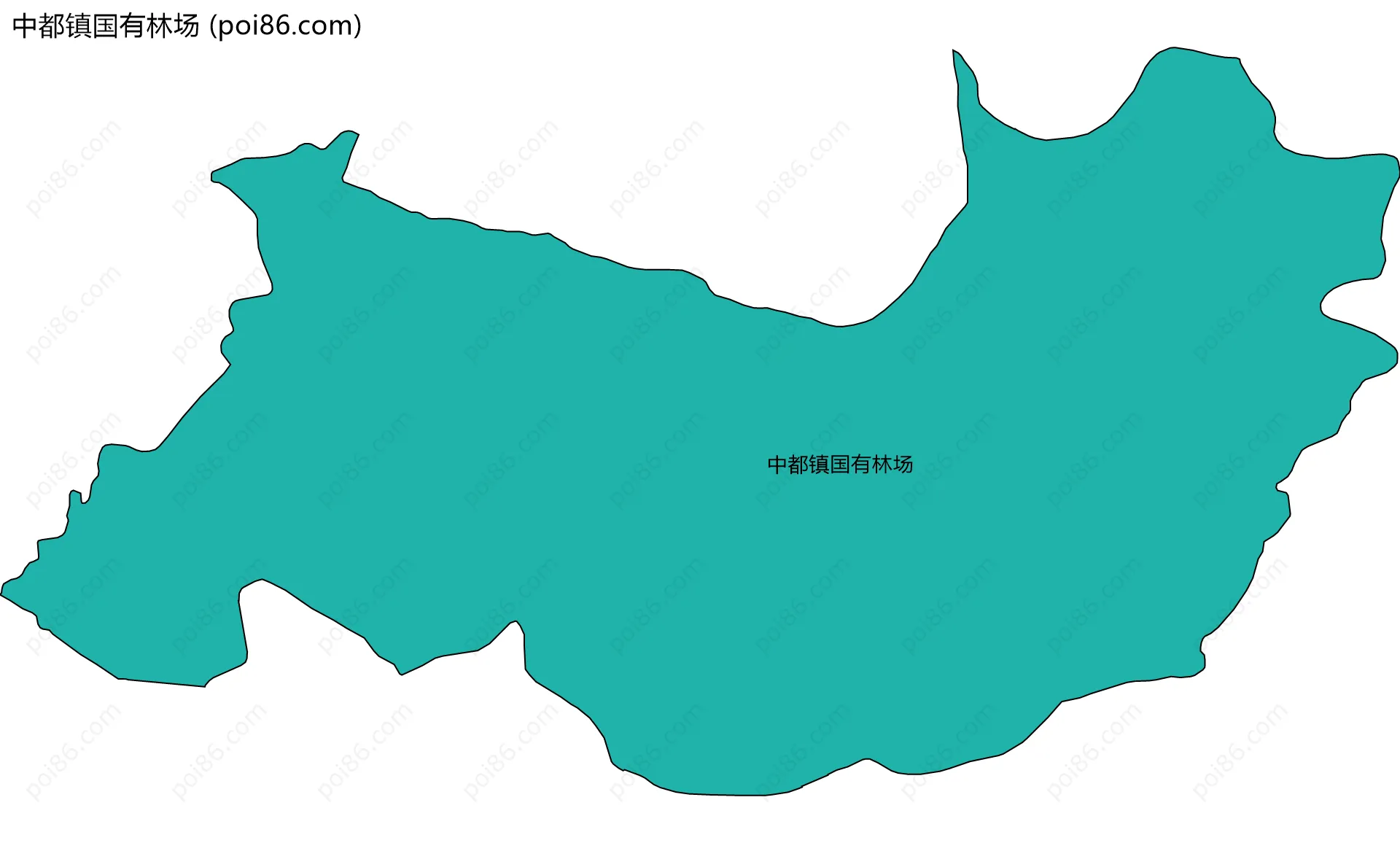中都镇国有林场边界地图