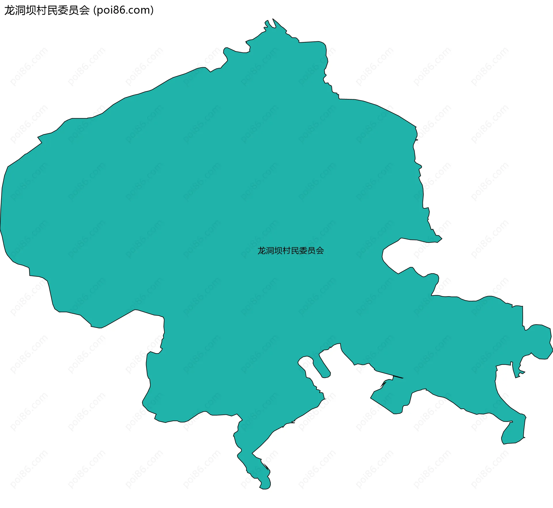 龙洞坝村民委员会边界地图