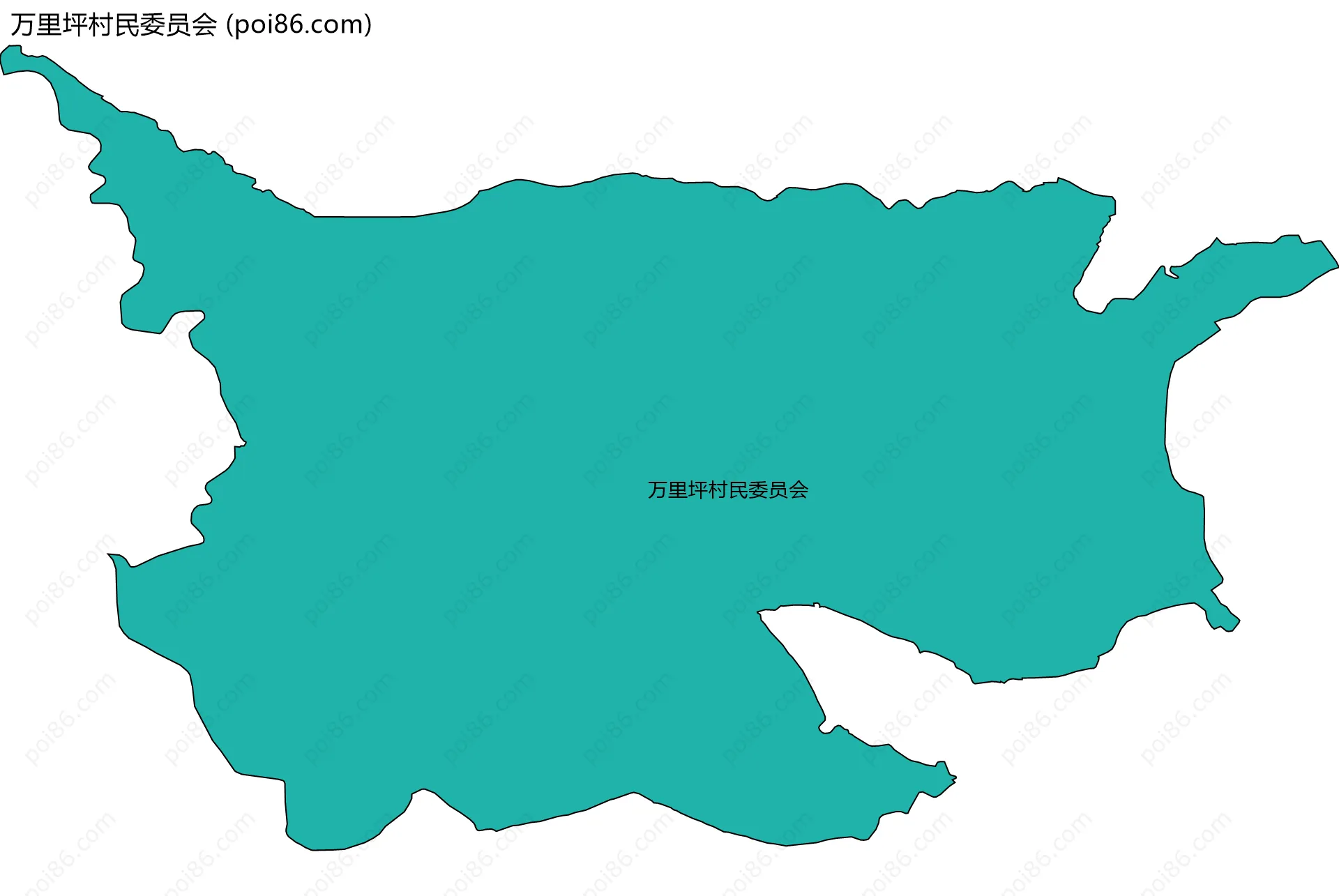 万里坪村民委员会边界地图