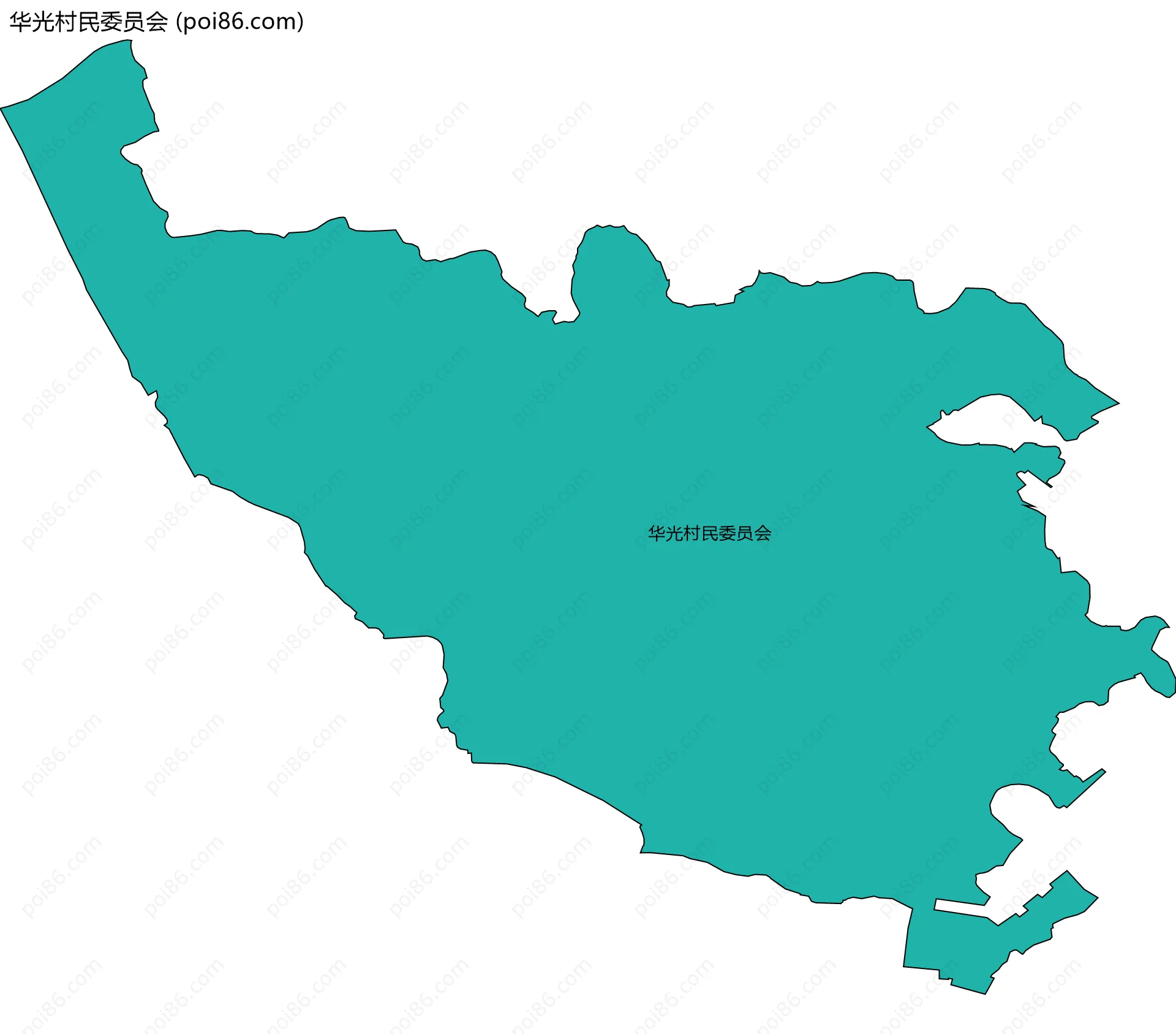 华光村民委员会边界地图
